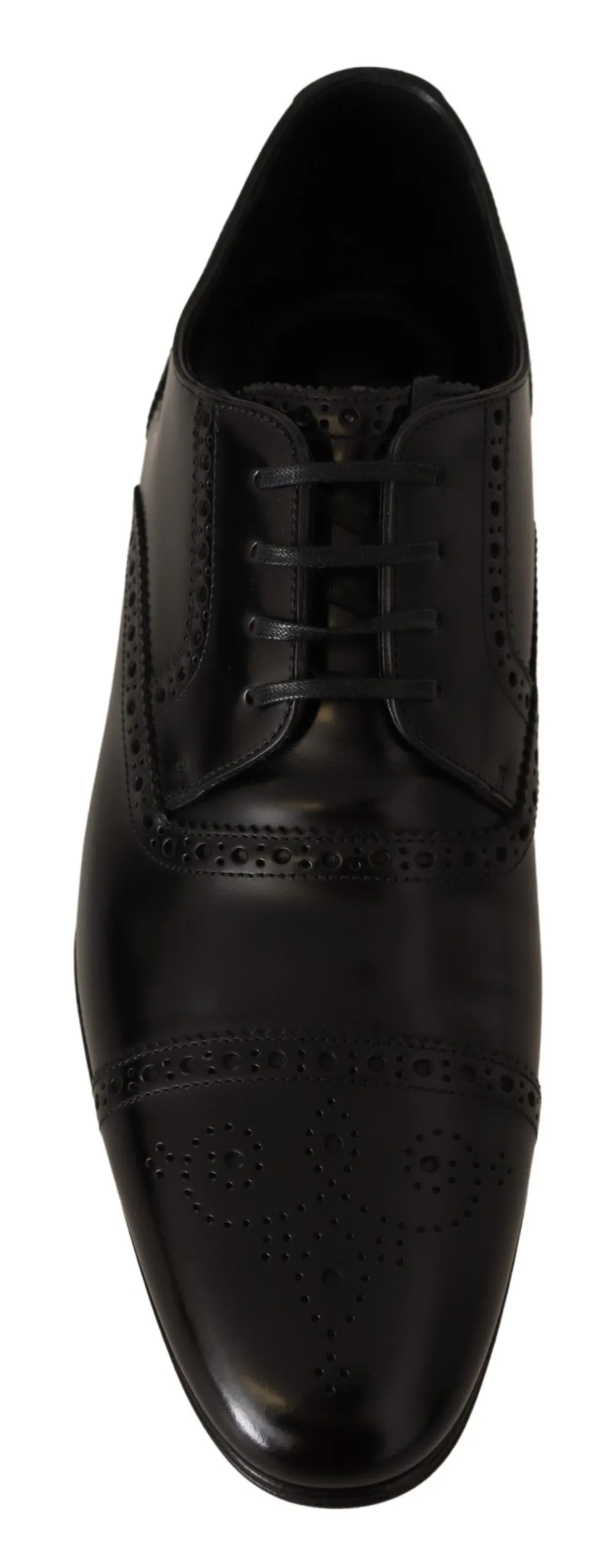 Dolce & Gabbana Men's Elegant Black Leather Derby Oxford Shoes