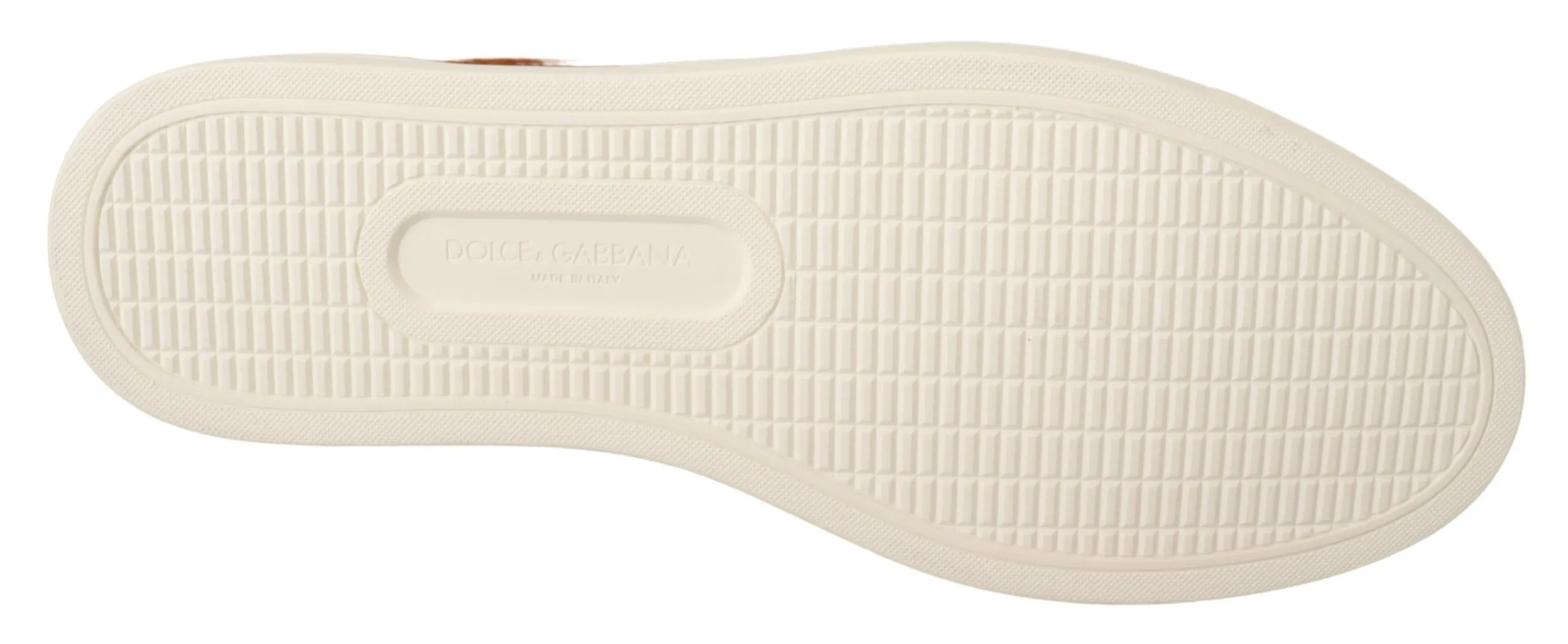 Dolce & Gabbana Men's Elegant Light Brown Leather Sneakers