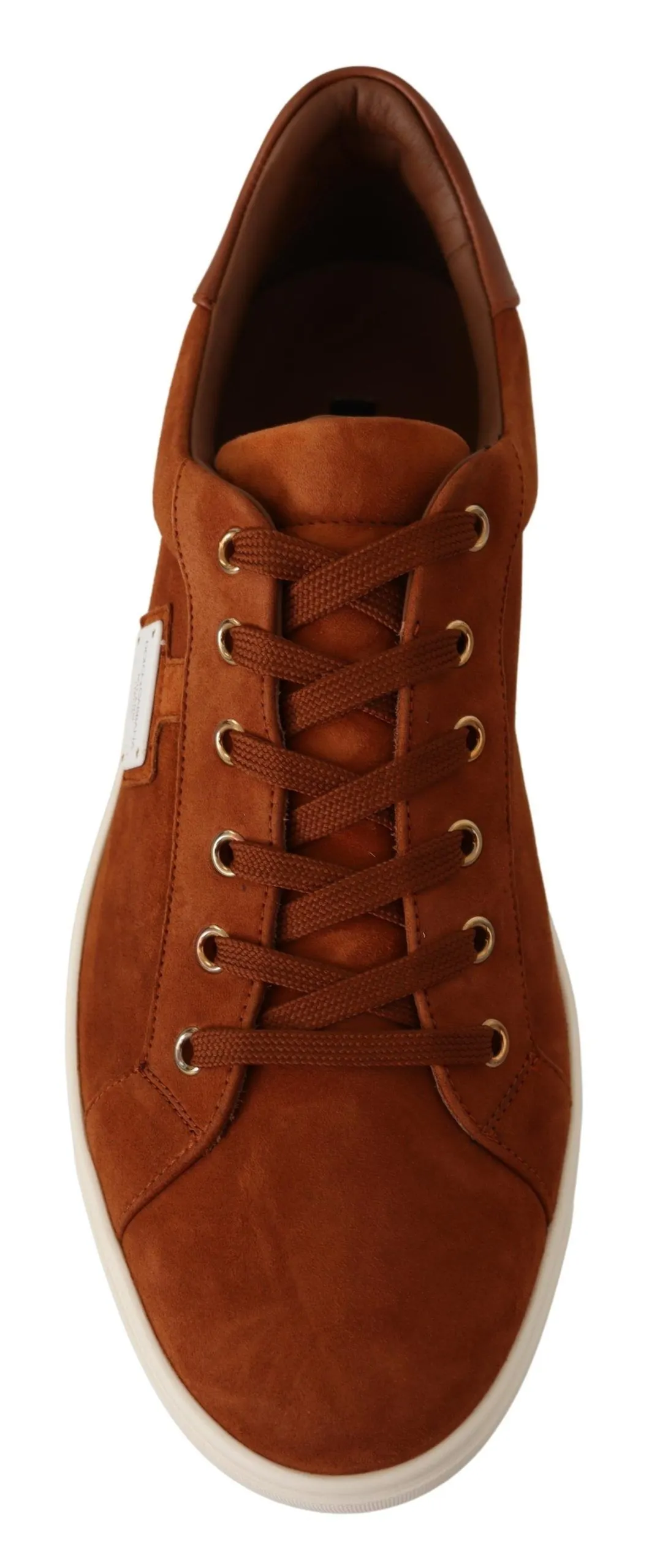 Dolce & Gabbana Men's Elegant Light Brown Leather Sneakers