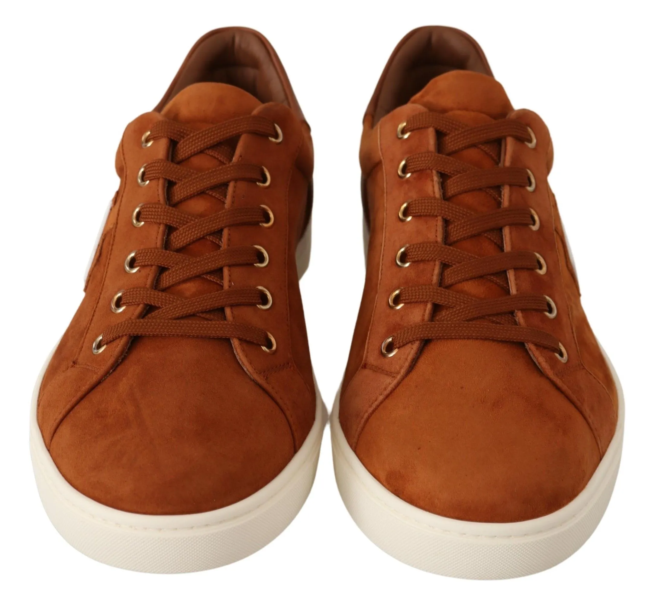 Dolce & Gabbana Men's Elegant Light Brown Leather Sneakers