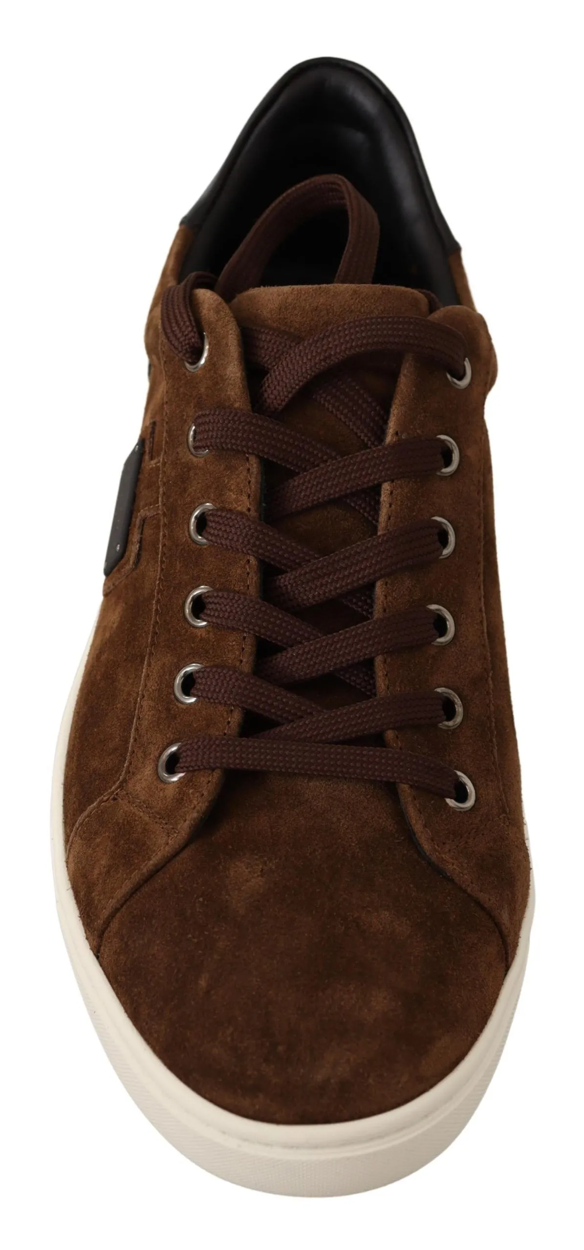 Dolce & Gabbana Men's Elegant Leather Casual Sneakers in Brown