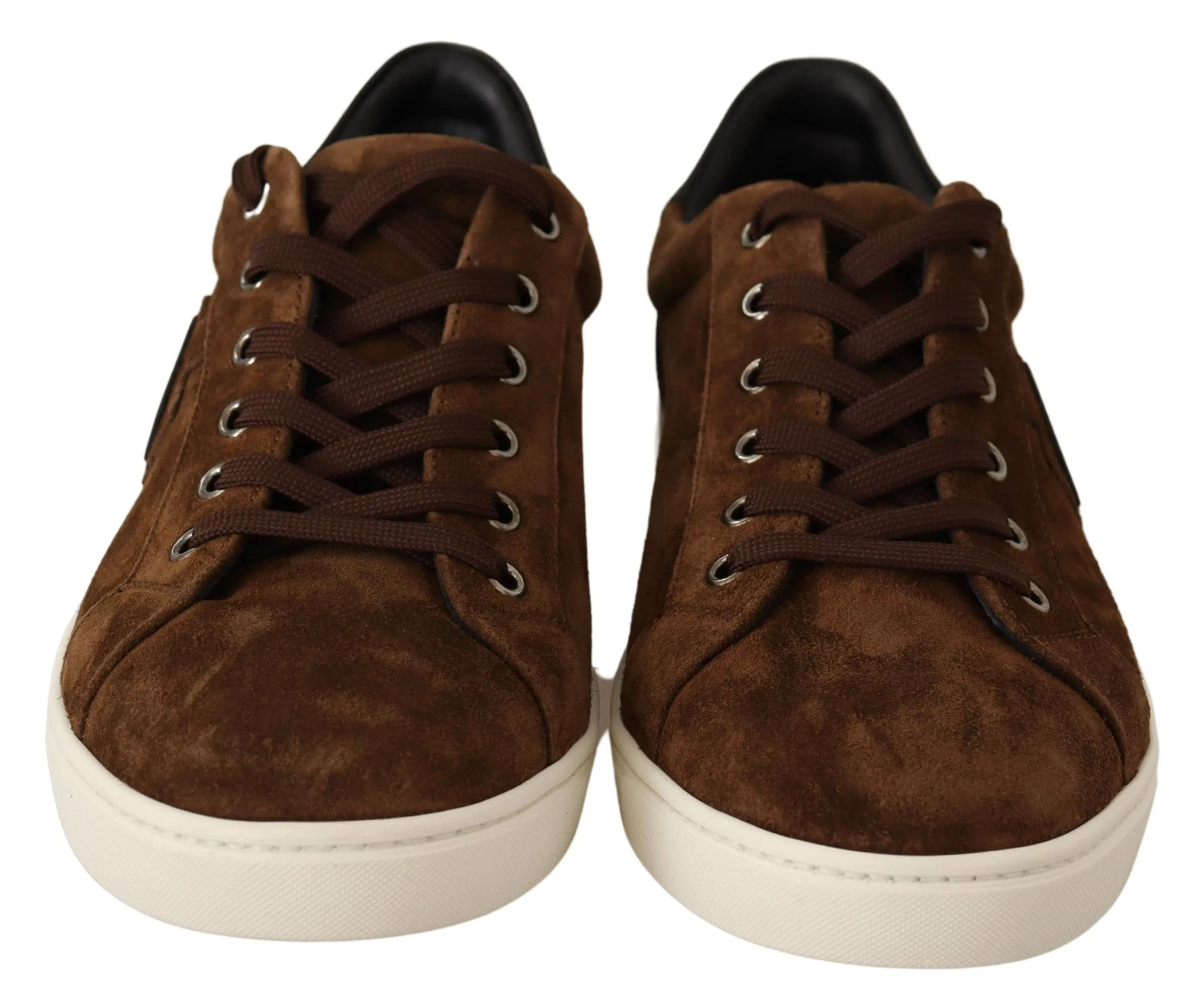Dolce & Gabbana Men's Elegant Leather Casual Sneakers in Brown