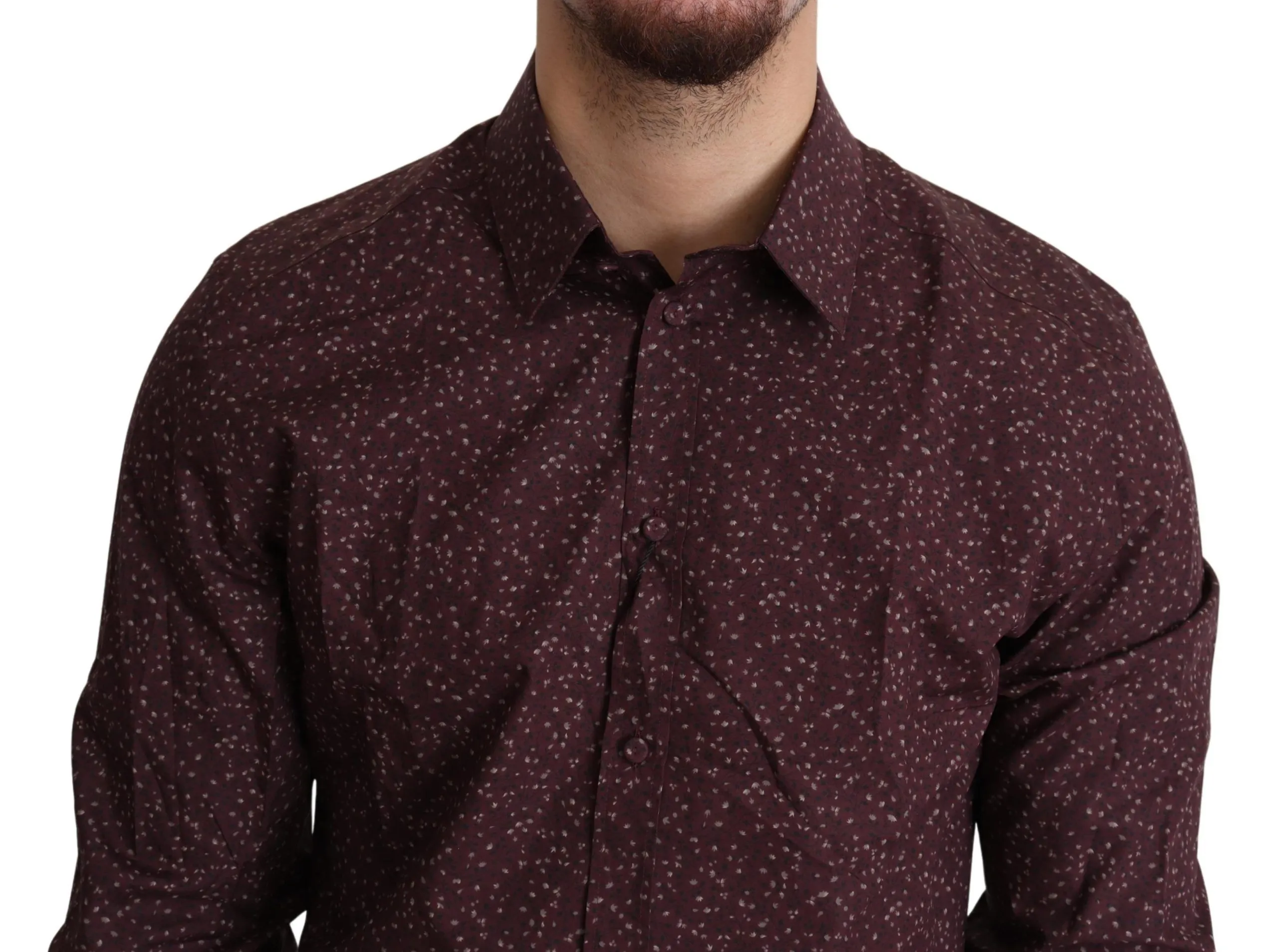 Dolce & Gabbana Men's Floral Elegance Gold Dress Shirt
