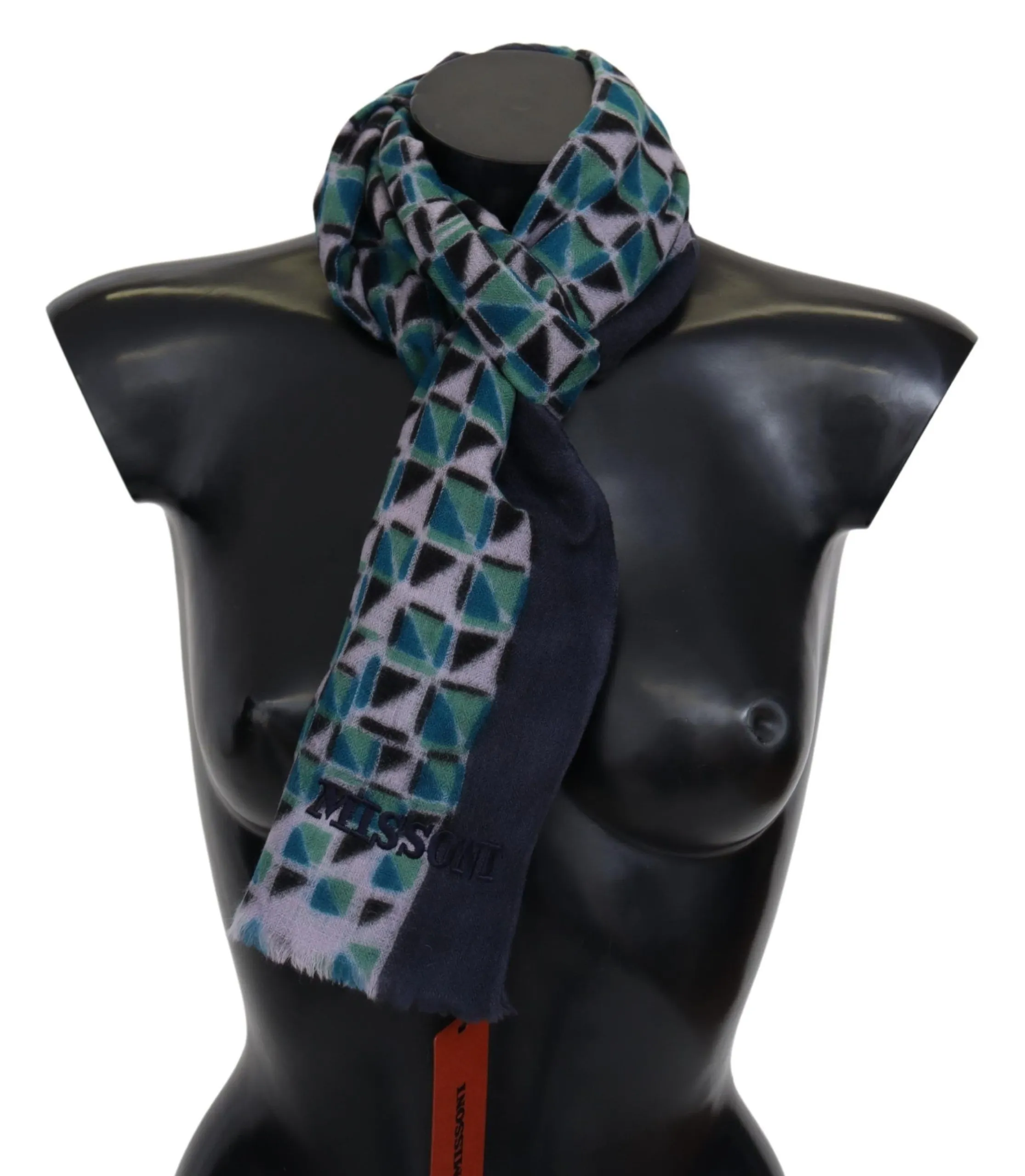 Missoni Men's Chic Multicolor Cashmere Scarf Unisex Luxury Wrap