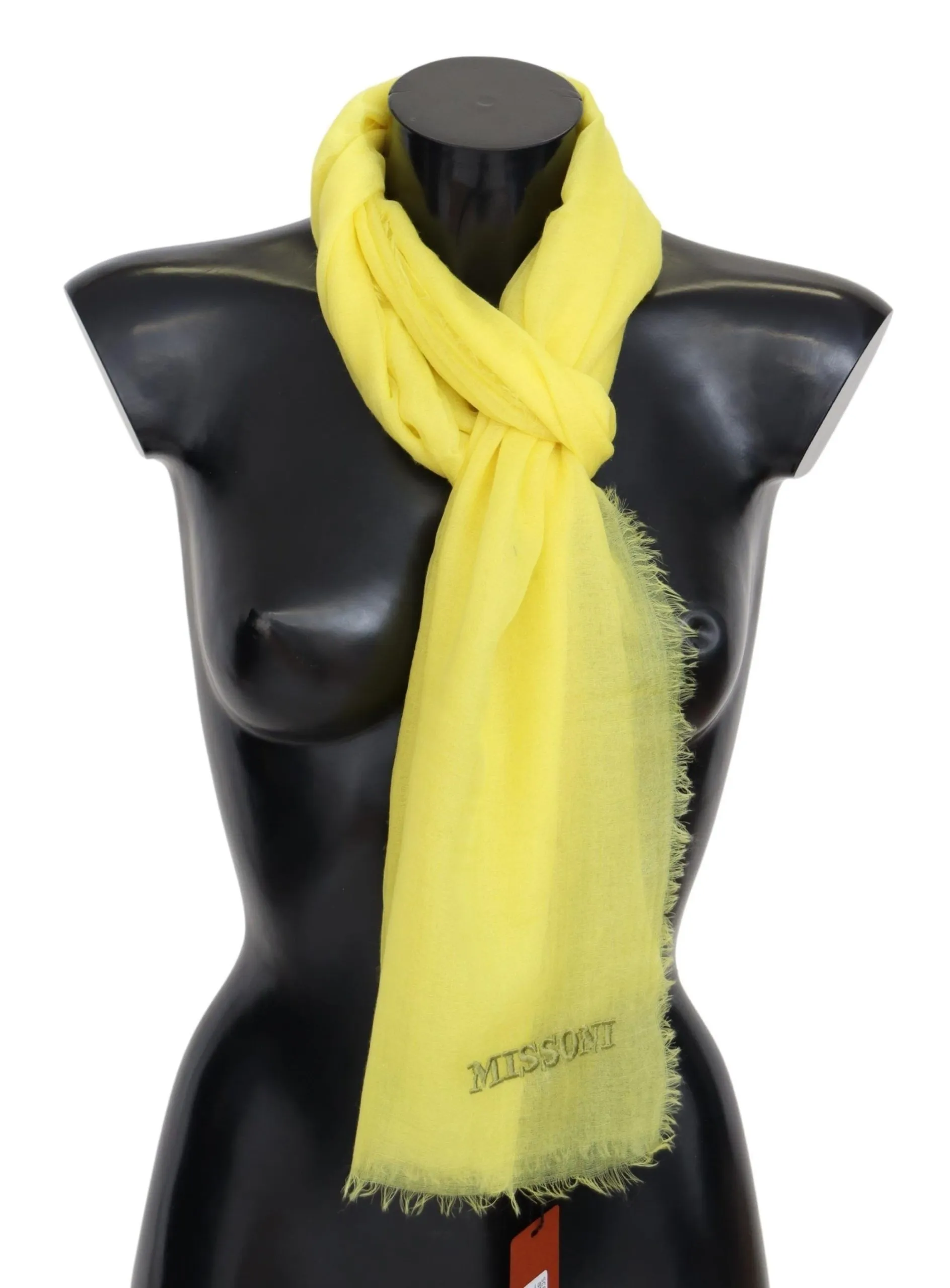 Missoni Men's Opulent Cashmere Unisex Scarf In Vibrant Yellow