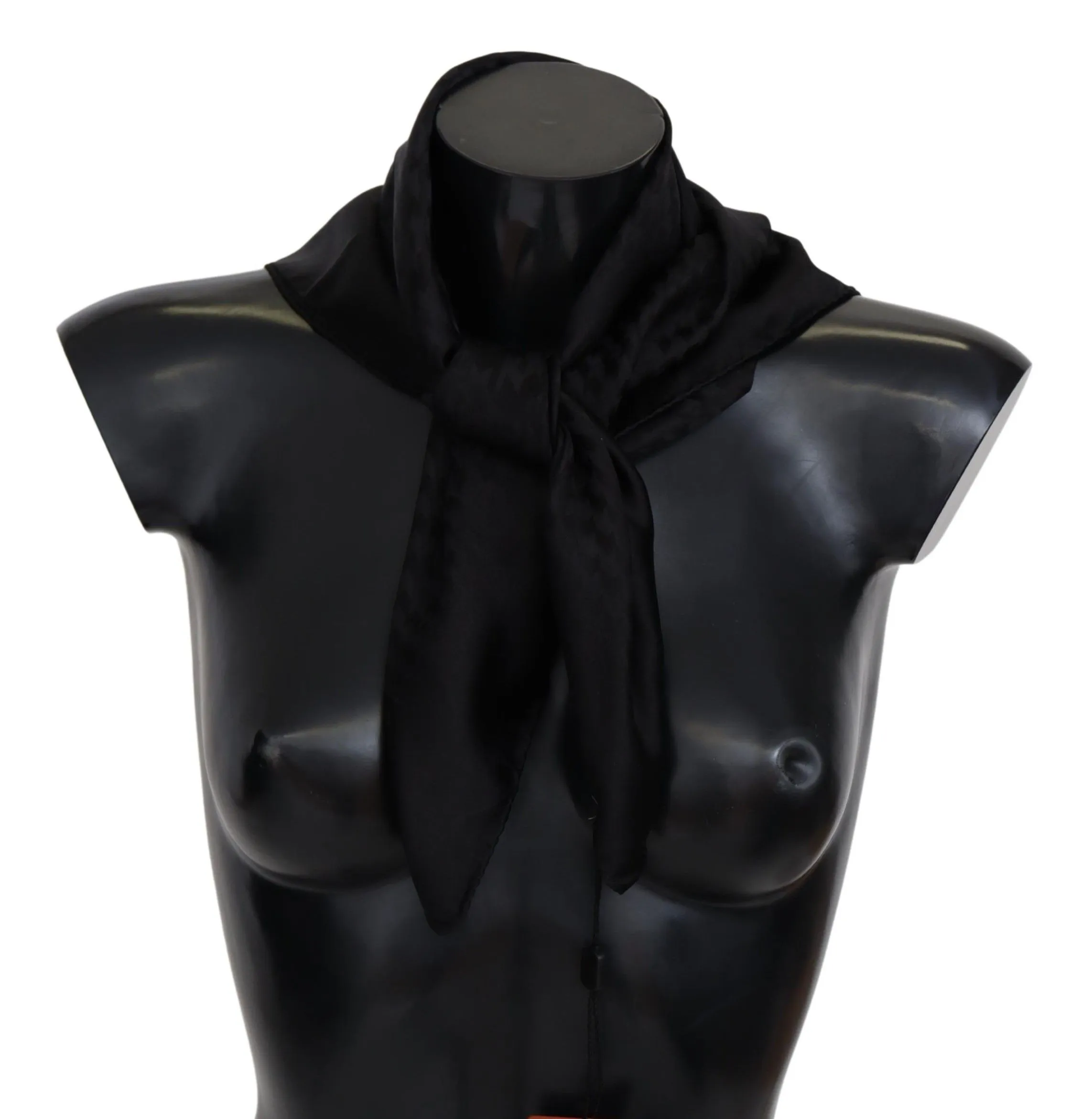 Missoni Men's Elegant Black Wool Scarf with Embroidered Logo