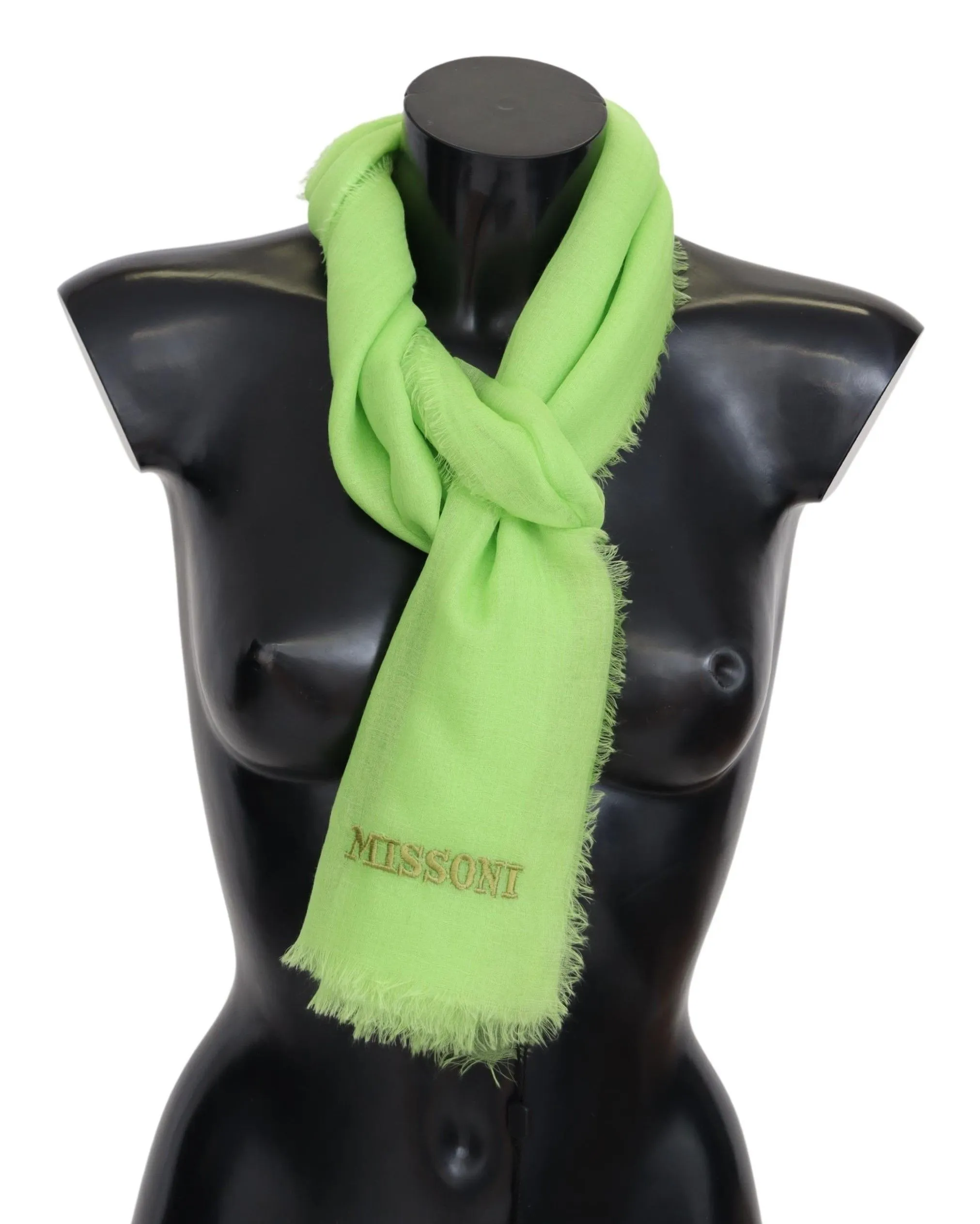 Missoni Men's Chic Cashmere Scarf with Signature Embroidery