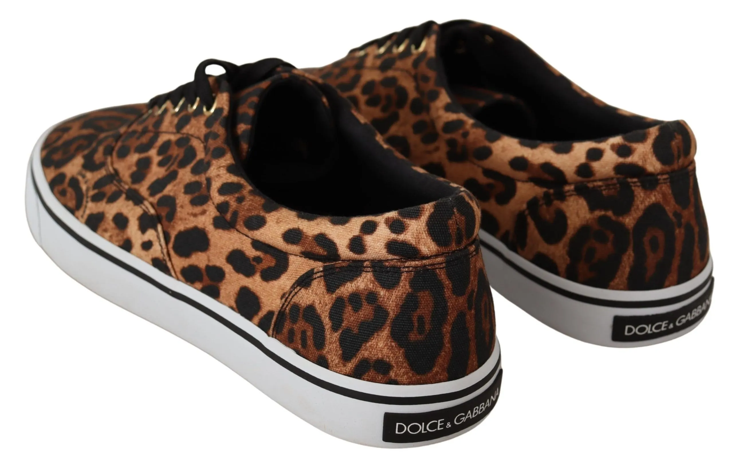 Dolce & Gabbana Men's Leopard Print Canvas Sneakers