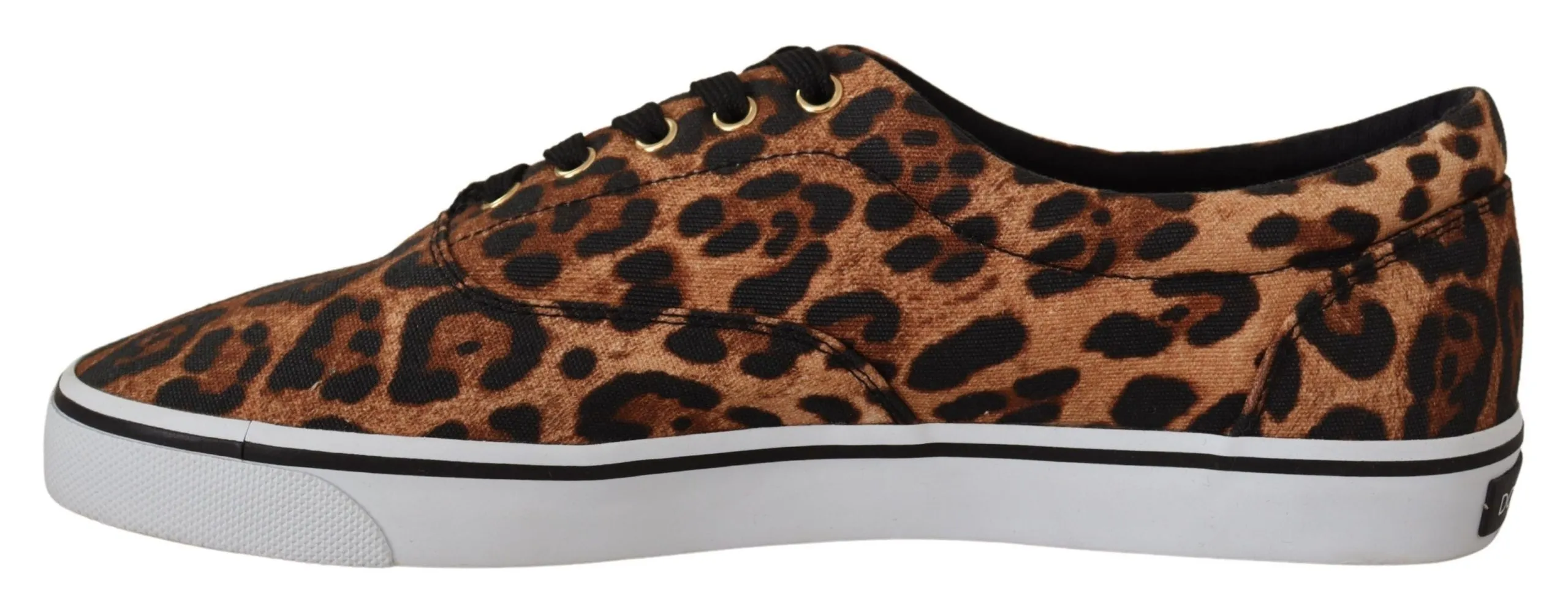 Dolce & Gabbana Men's Leopard Print Canvas Sneakers