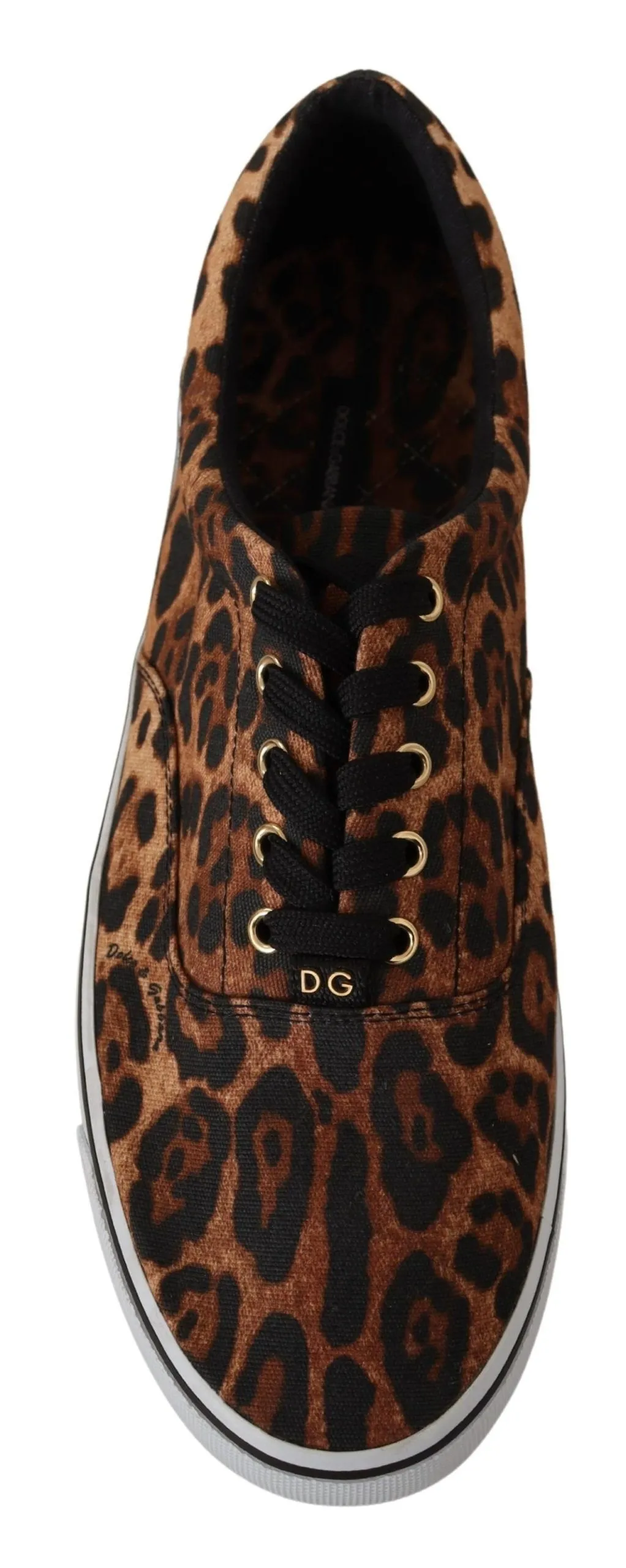Dolce & Gabbana Men's Leopard Print Canvas Sneakers