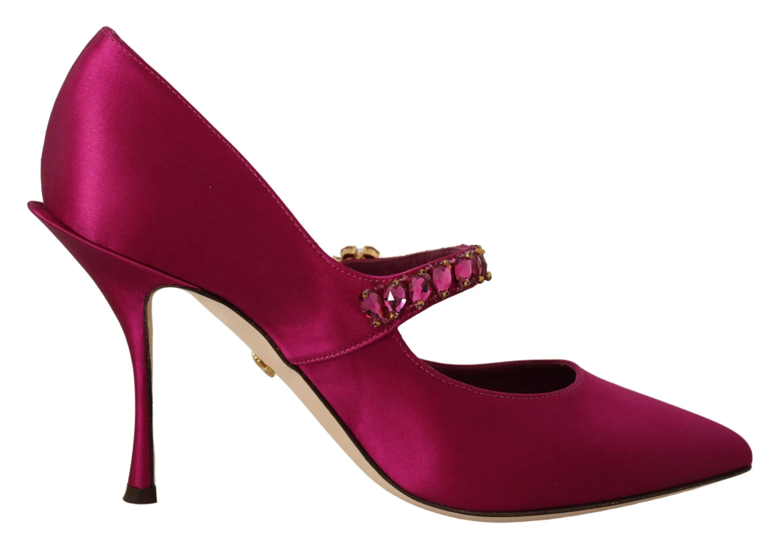 Dolce & Gabbana Women's Elegant Pink Satin Crystal Stilettos