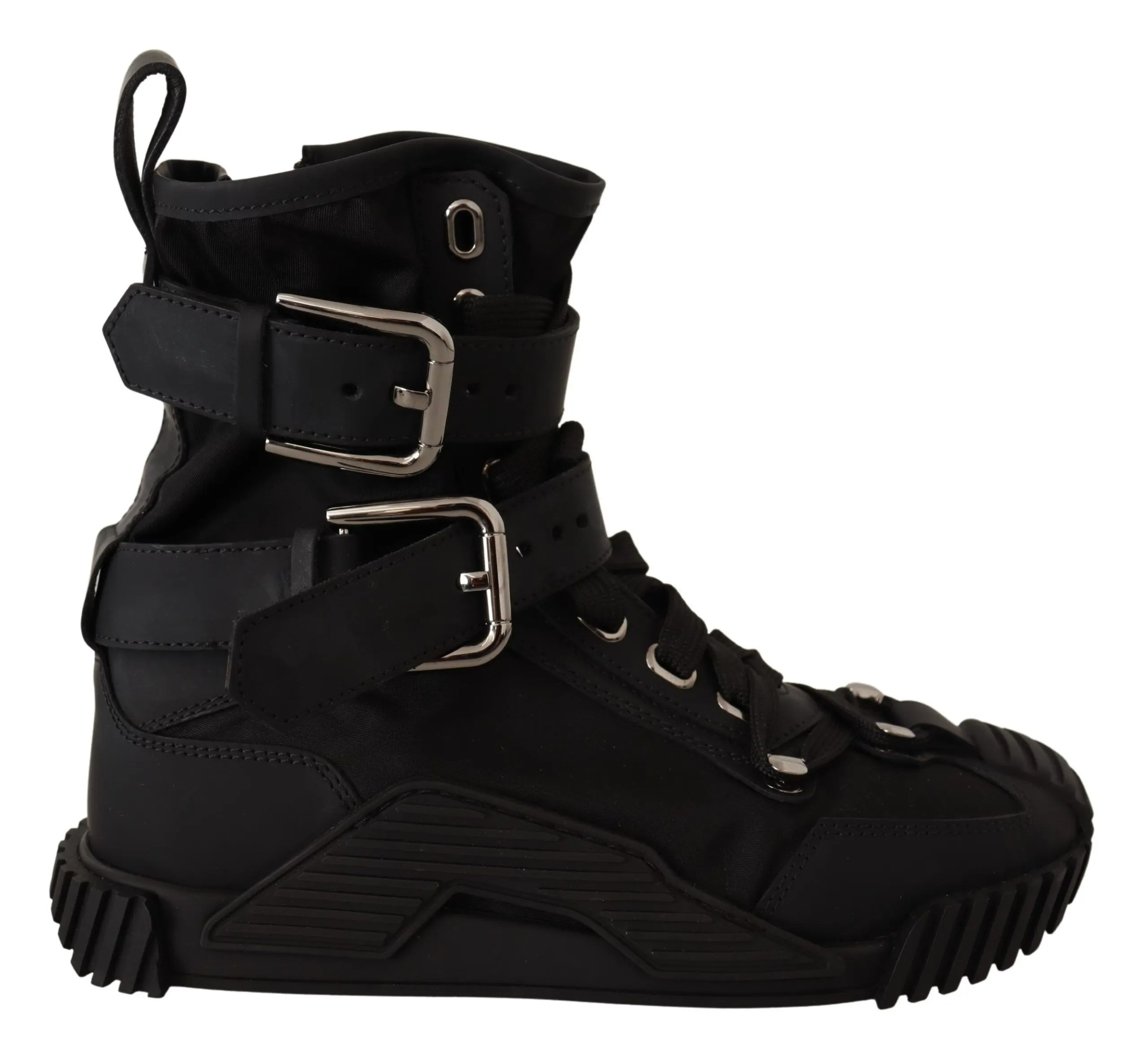 Dolce & Gabbana Women's Elevated Trekking Boots with Sculpted Overlays