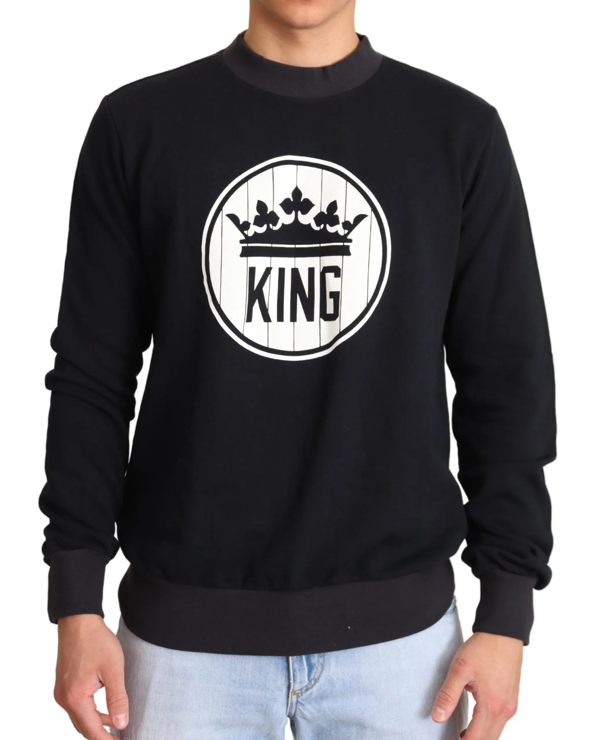 Dolce & Gabbana Men's Regal Crown Motive Crewneck Sweater