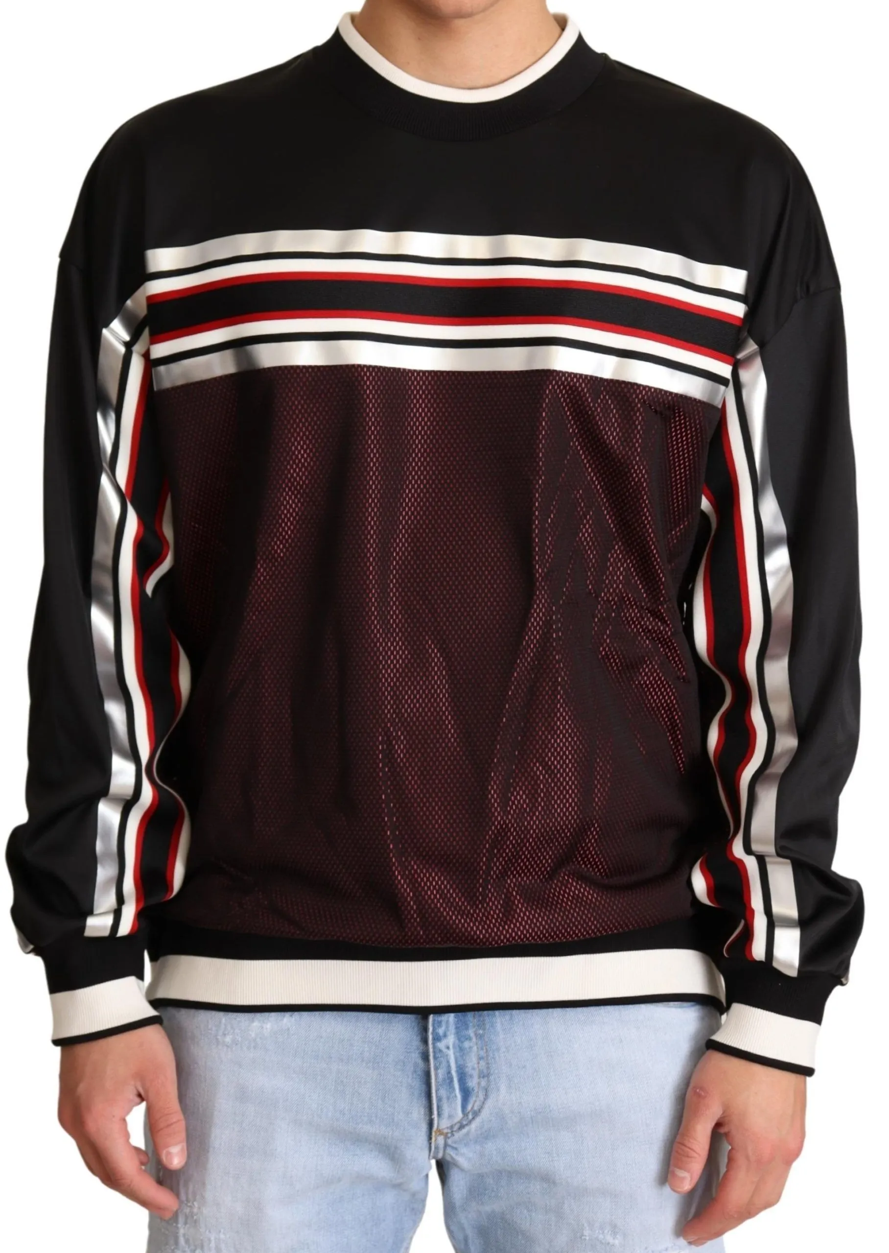 Dolce & Gabbana Men's Elegant Crewneck Pullover Sweater in Black