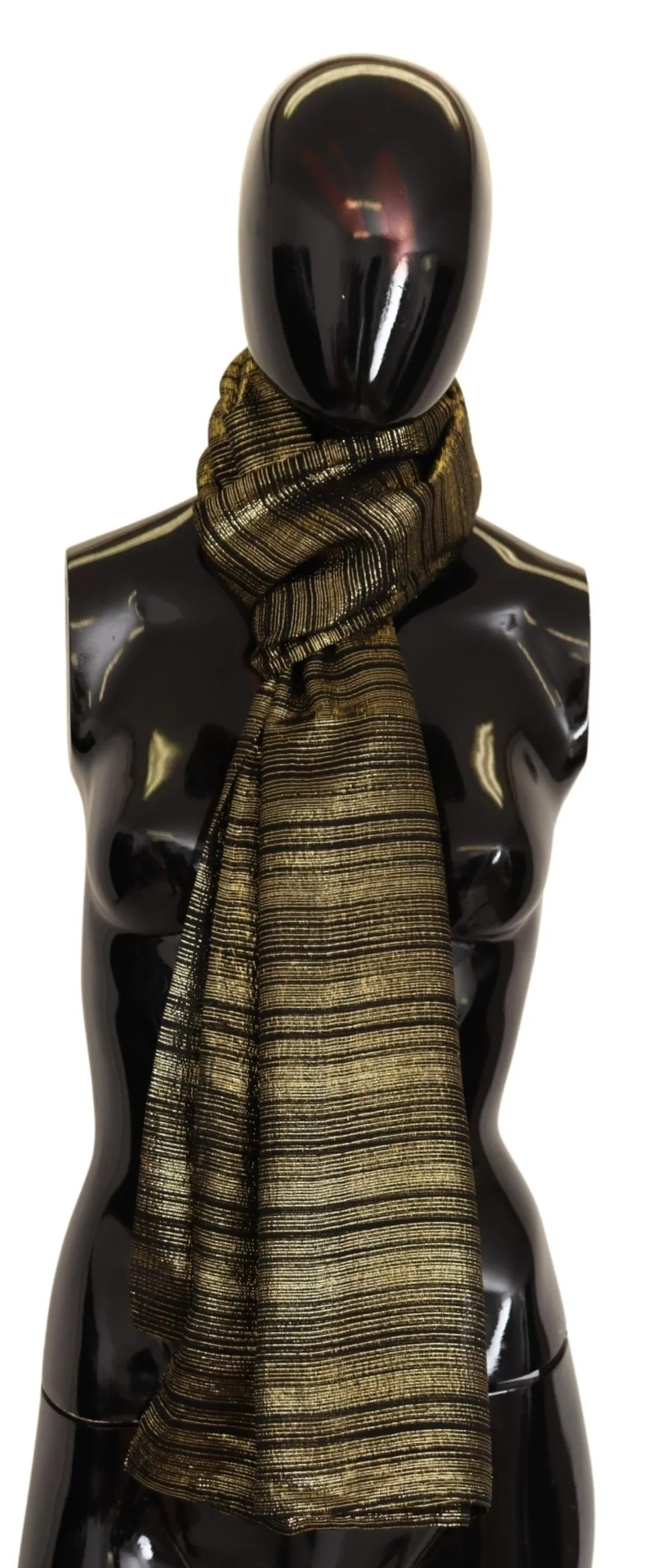 Dolce & Gabbana Women's Elegant Gold Silk Blend Scarf