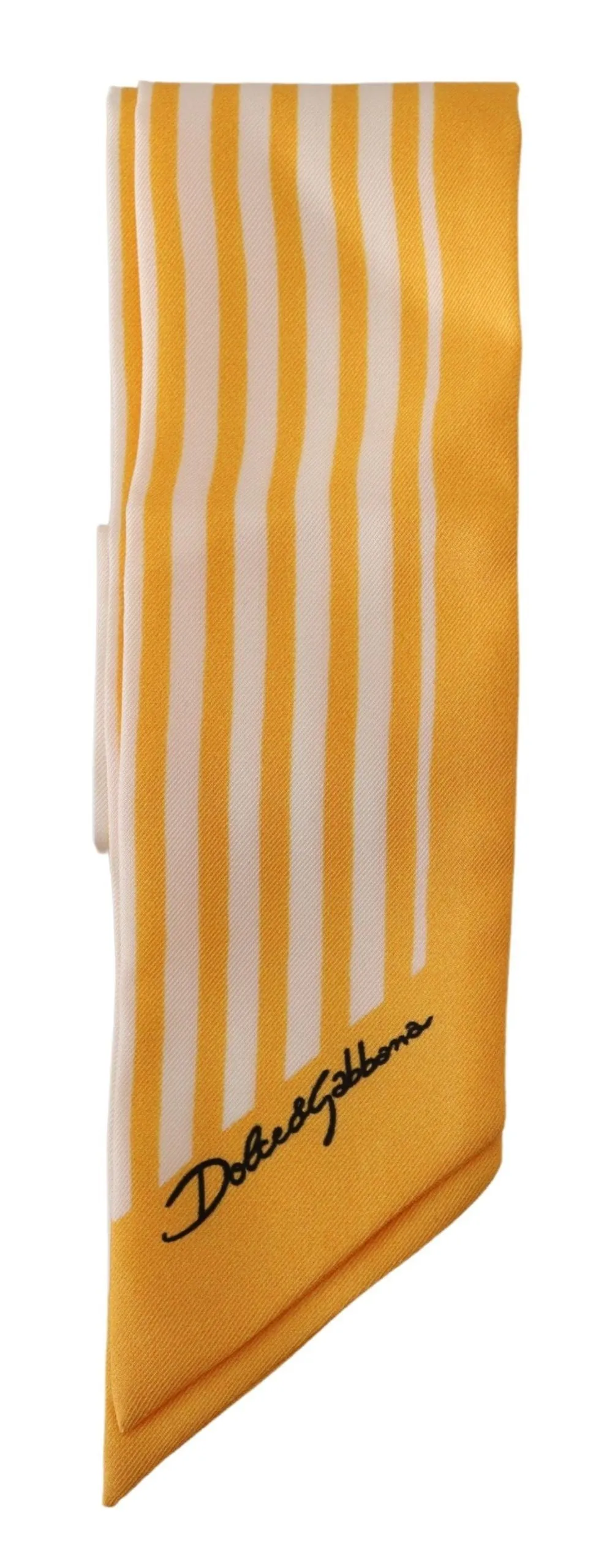 Dolce & Gabbana Women's Silk Striped Foulard Scarf with Portocervo Print