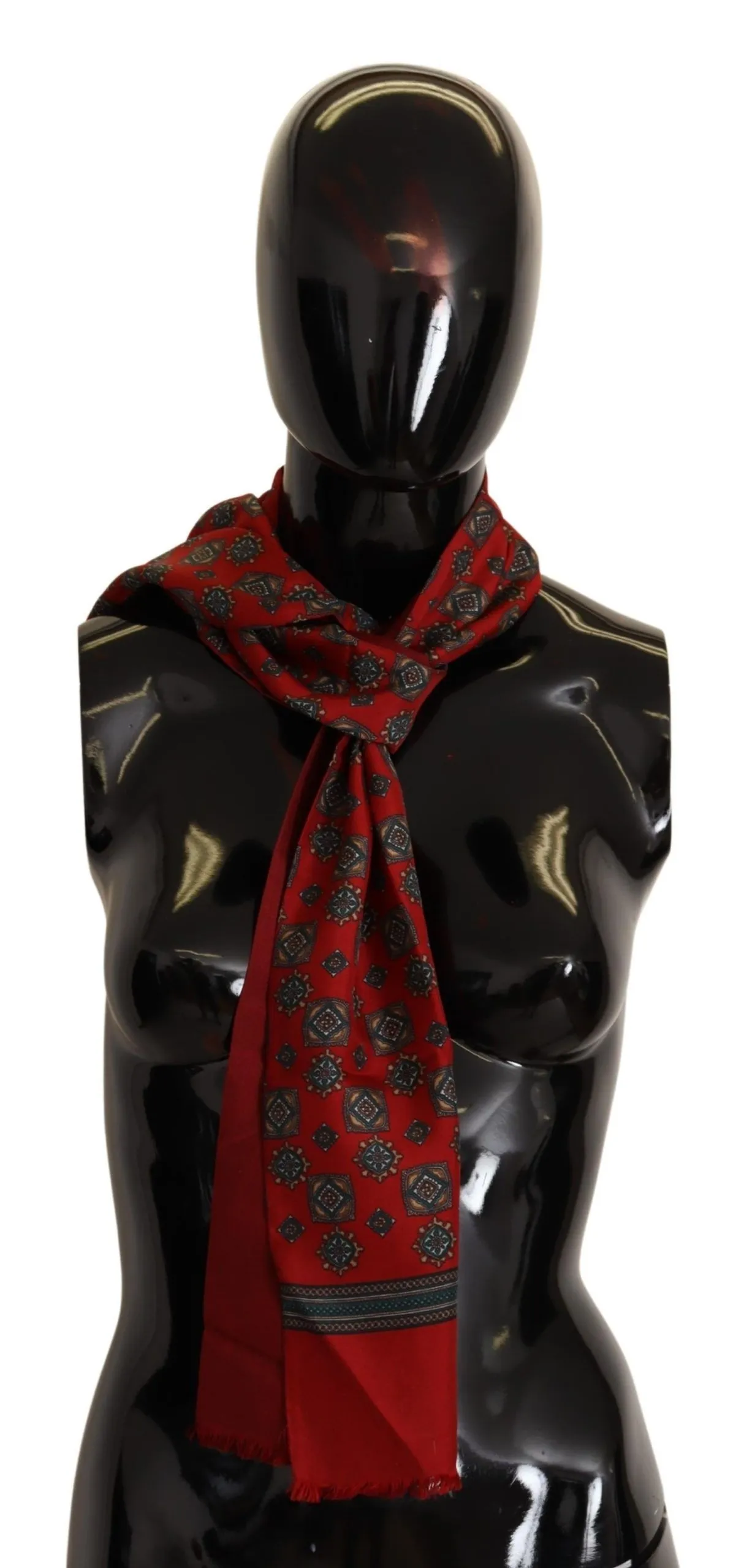 Dolce & Gabbana Women's Elegant Red Silk Scarf