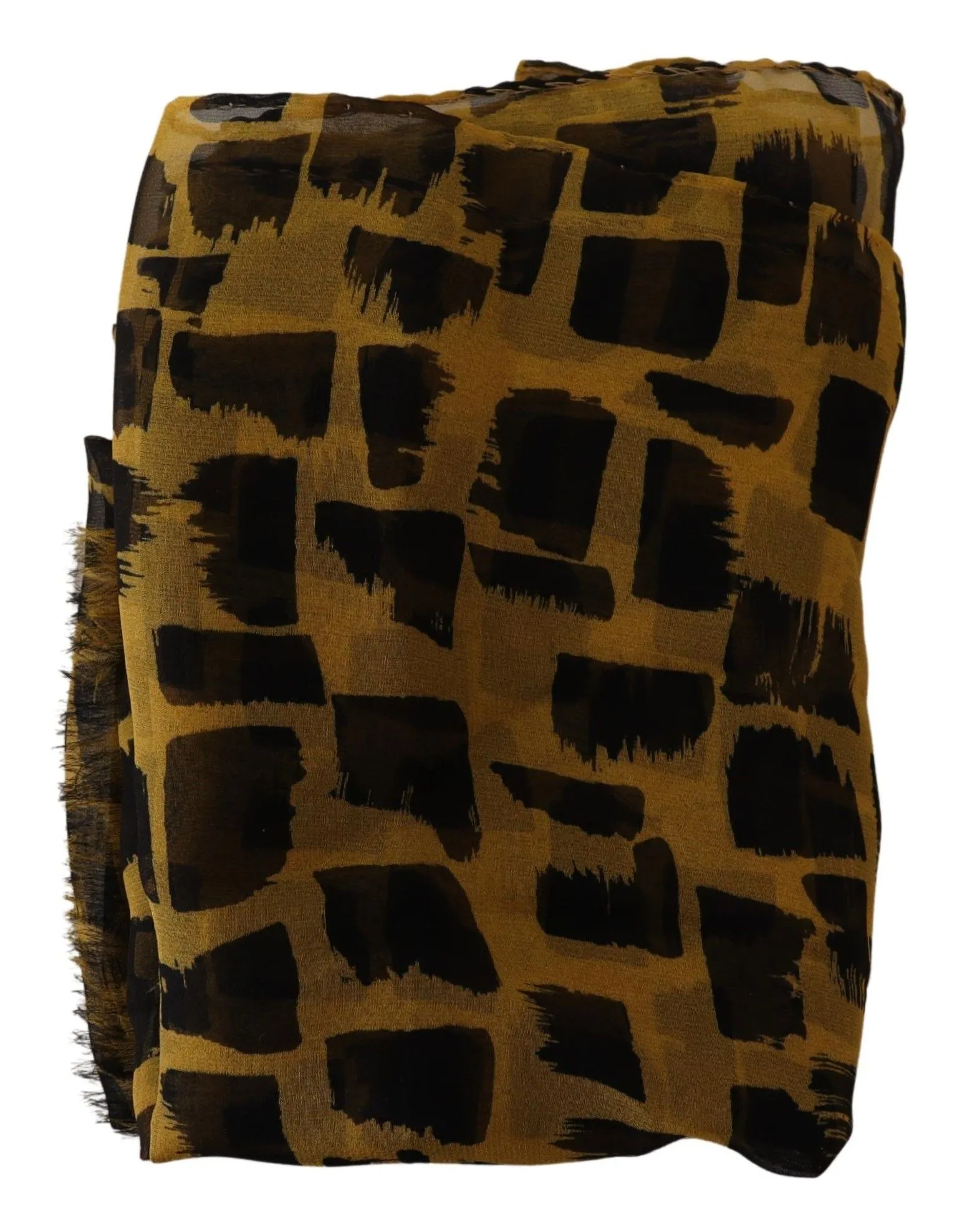 Dolce & Gabbana Women's Elegant Silk Scarf in Yellow & Black