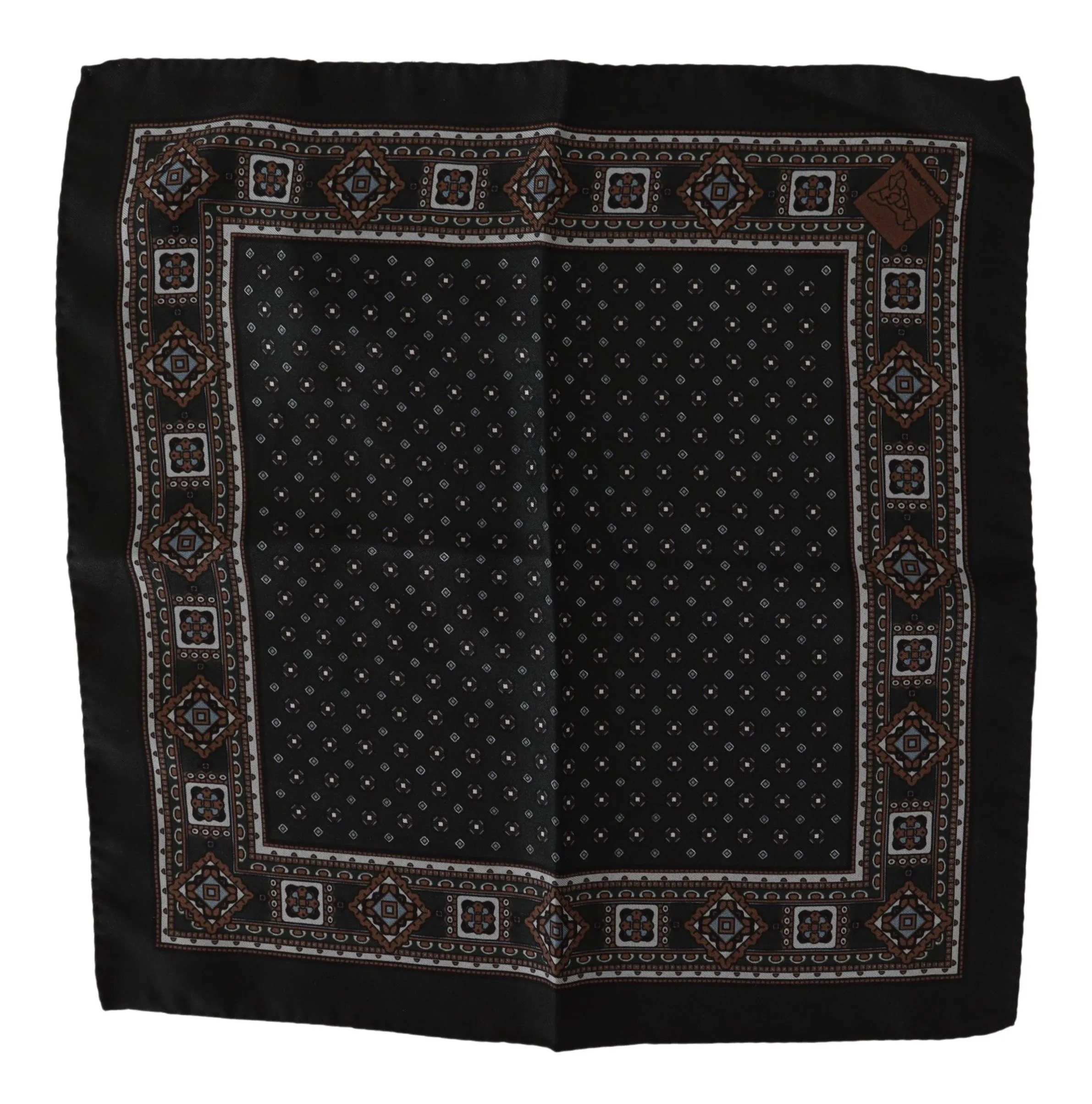 Dolce & Gabbana Men's Elegant Black Silk Pocket Square