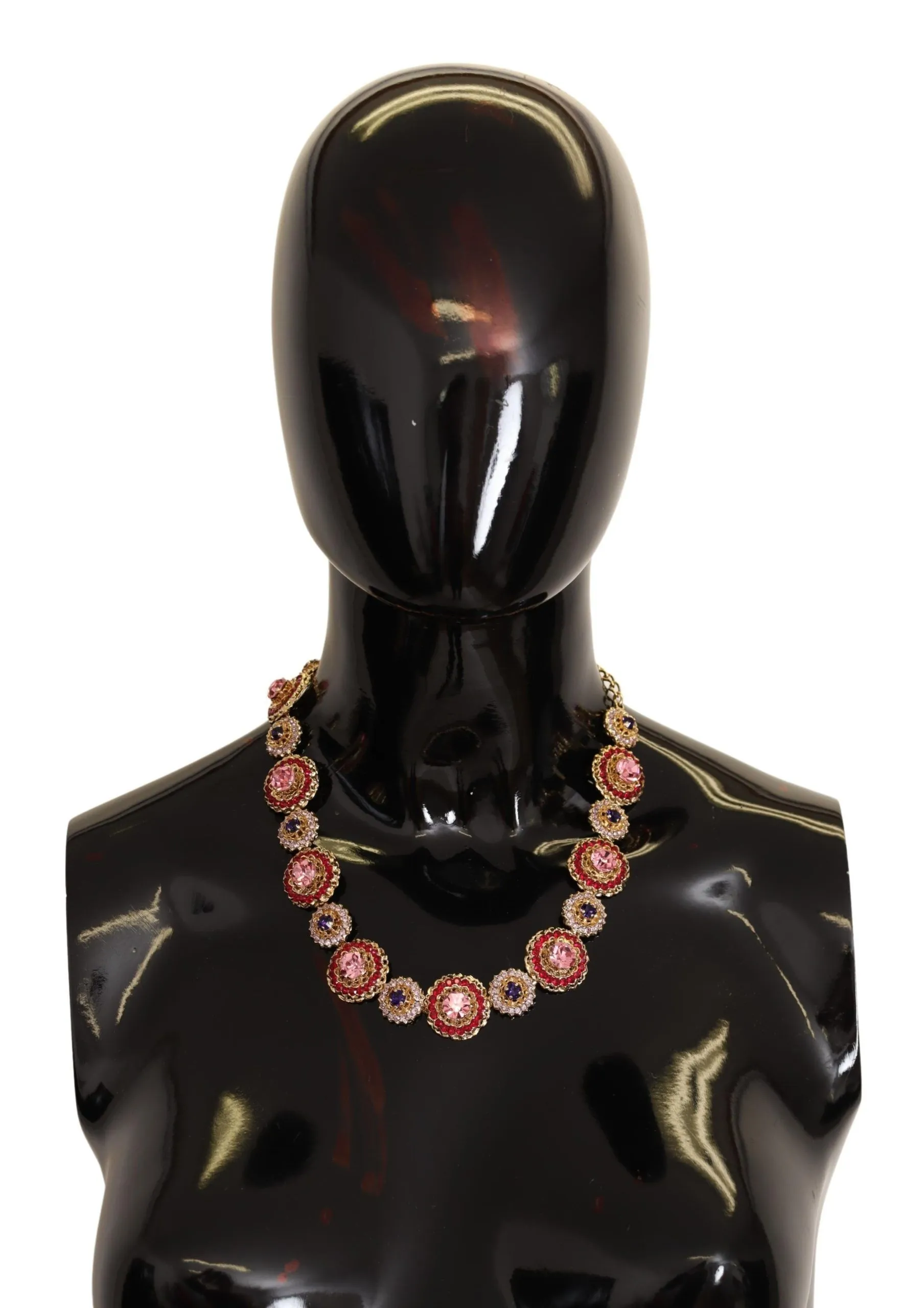 Dolce & Gabbana Women's Elegant Multicolor Crystal Charm Necklace