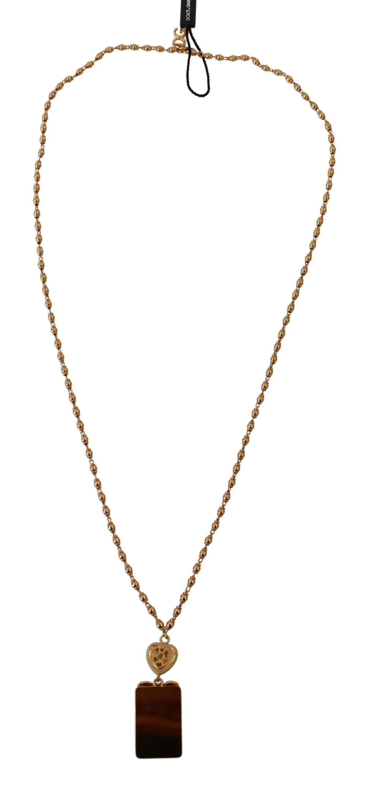 Dolce & Gabbana Women's Elegant Gold & Crystal Charm Necklace