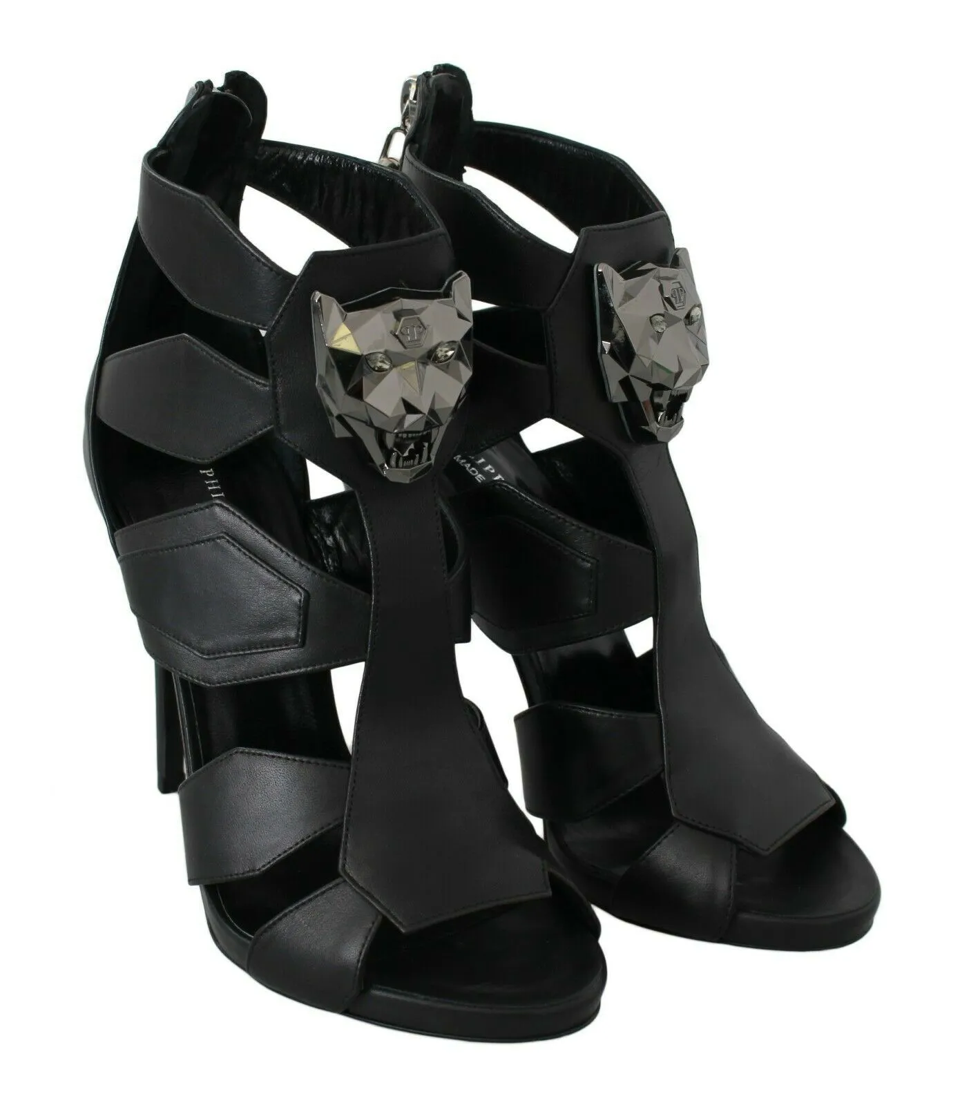 Philipp Plein Women's Elegant Panther Head Heeled Pumps