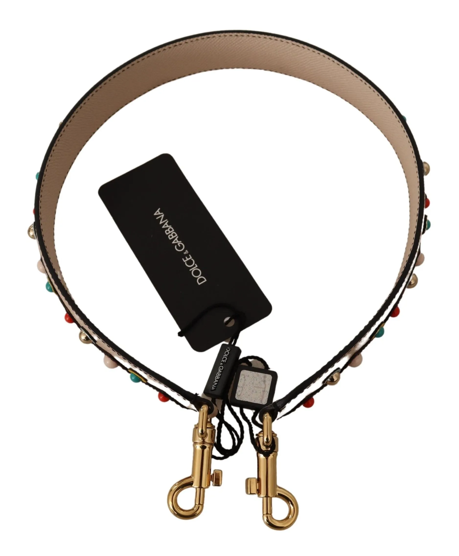 Dolce & Gabbana Women's Elegant Beige Leather Shoulder Bag Strap