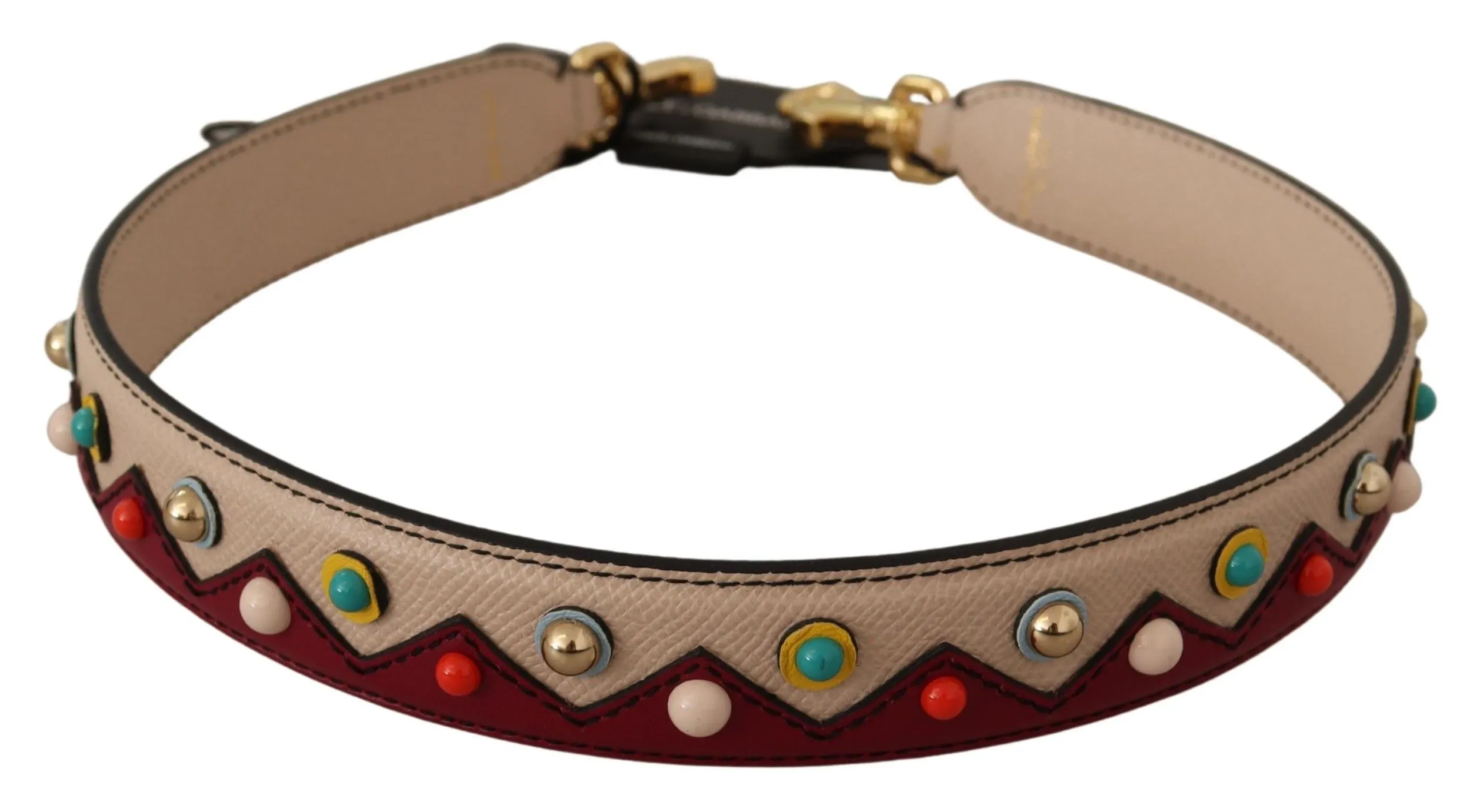Dolce & Gabbana Women's Elegant Beige Leather Shoulder Bag Strap