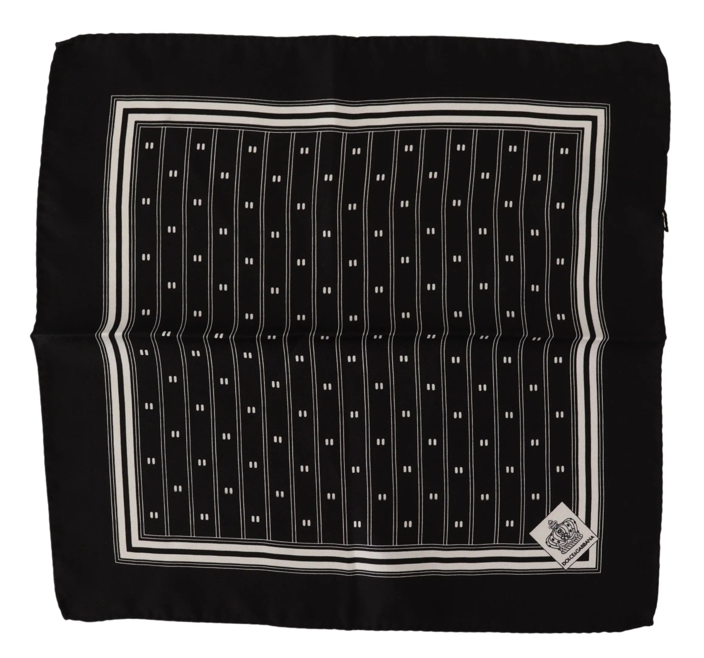 Dolce & Gabbana Men's Elegant Silk Pocket Square Handkerchief