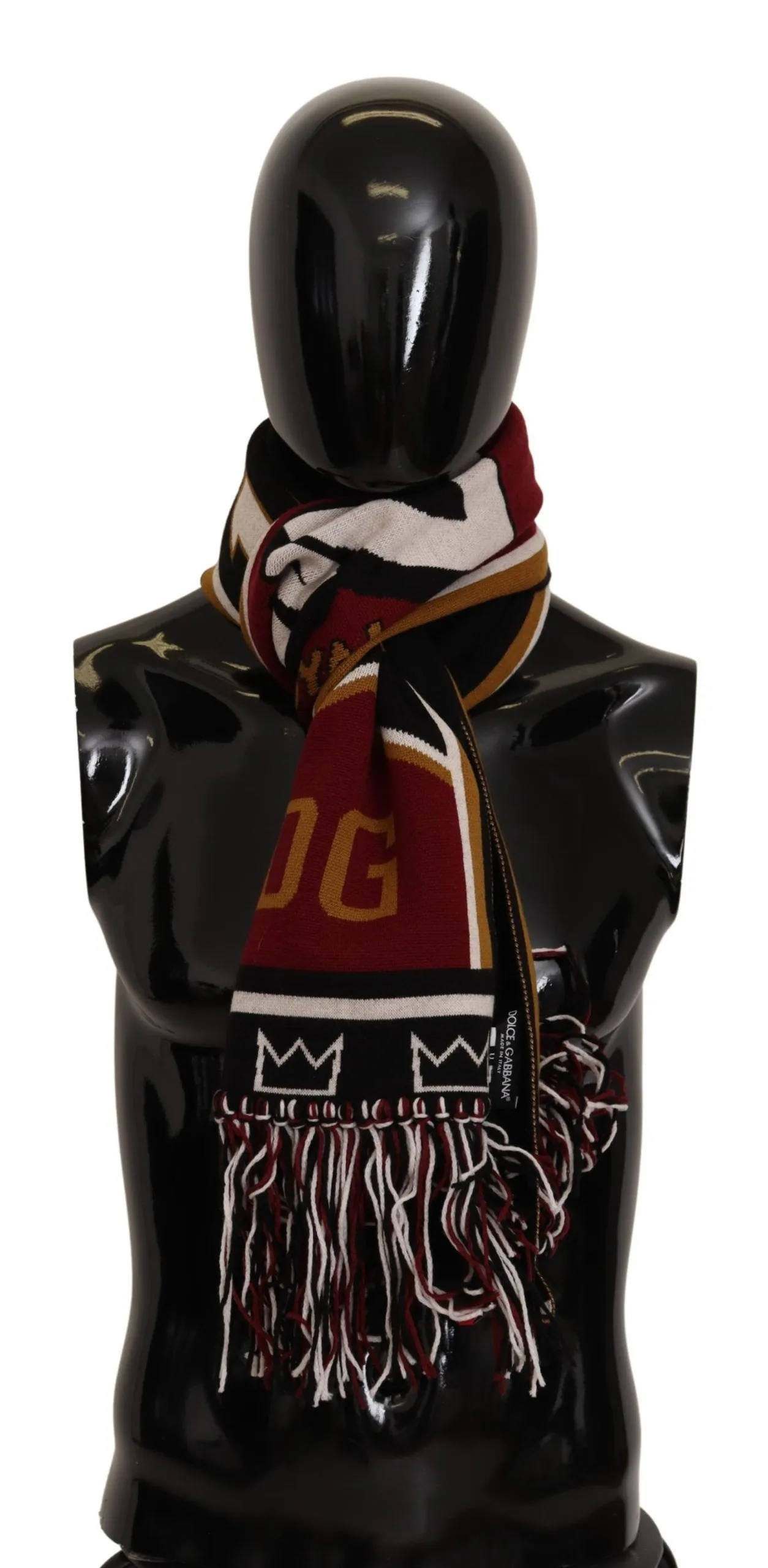 Dolce & Gabbana Men's Elegant DG King Wool & Cashmere Scarf