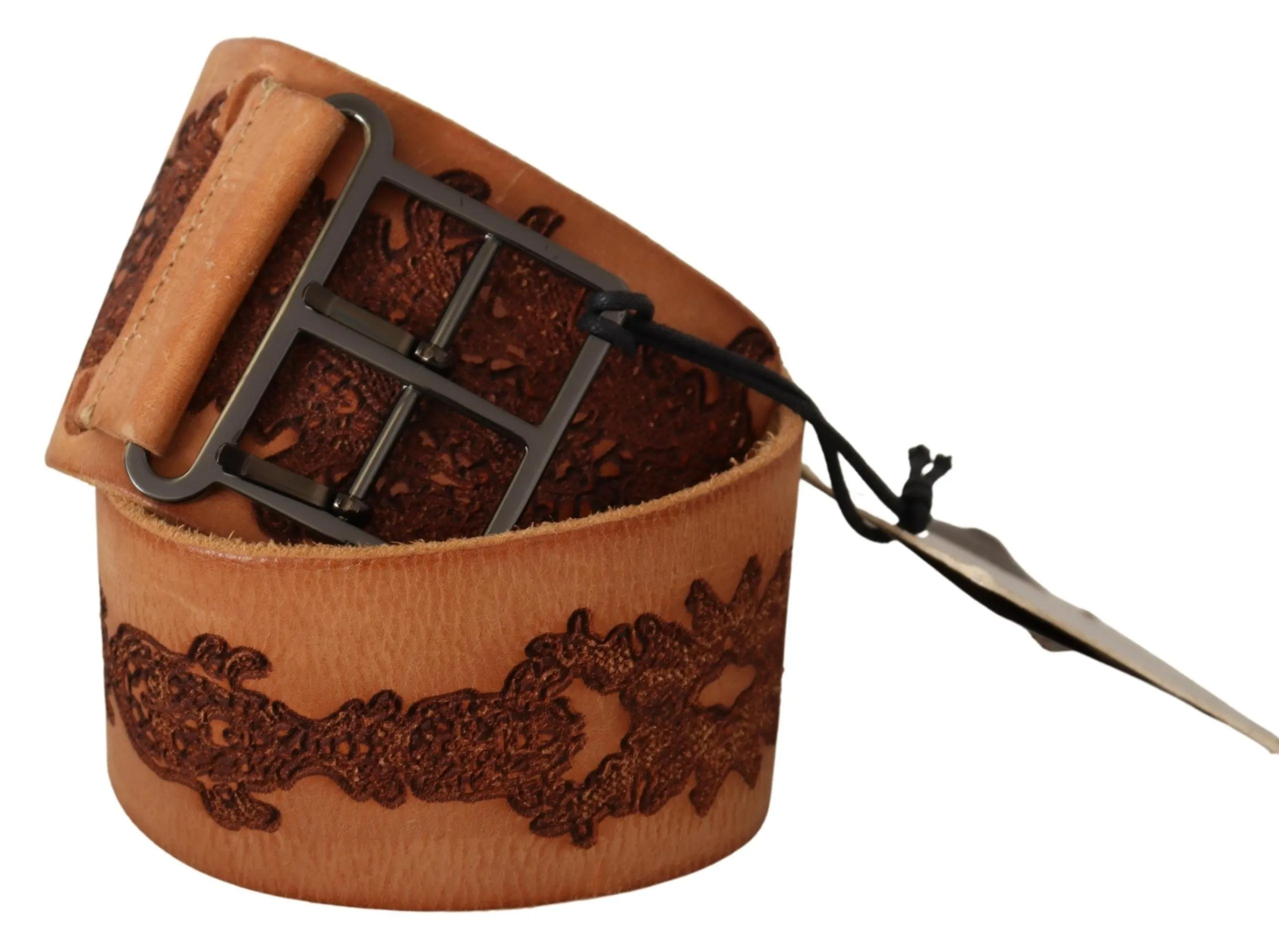 Scervino Street Women's Classy Double Buckle Genuine Leather Belt