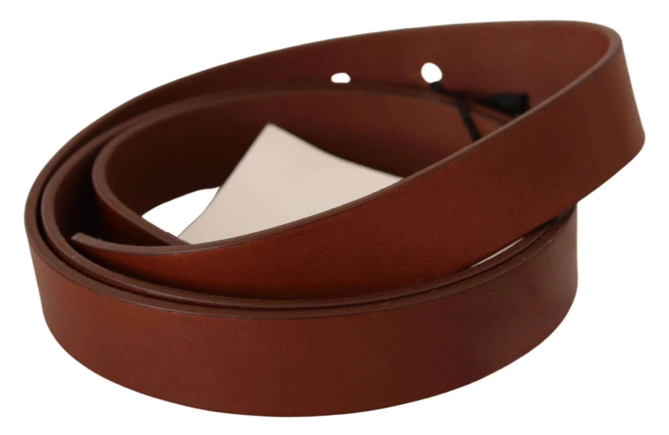 Costume National Women's Elegant Brown Leather Fashion Belt