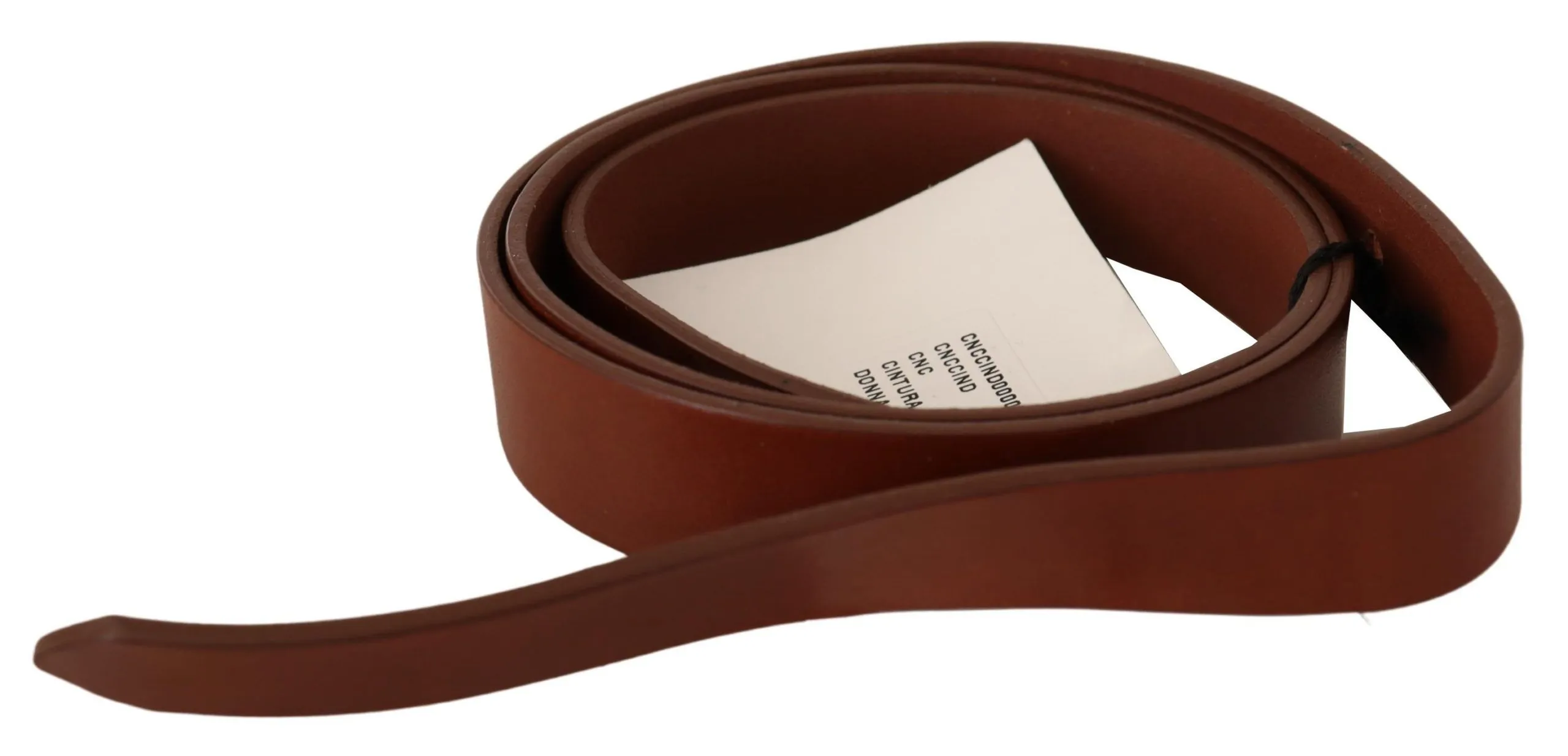 Costume National Women's Elegant Brown Leather Fashion Belt