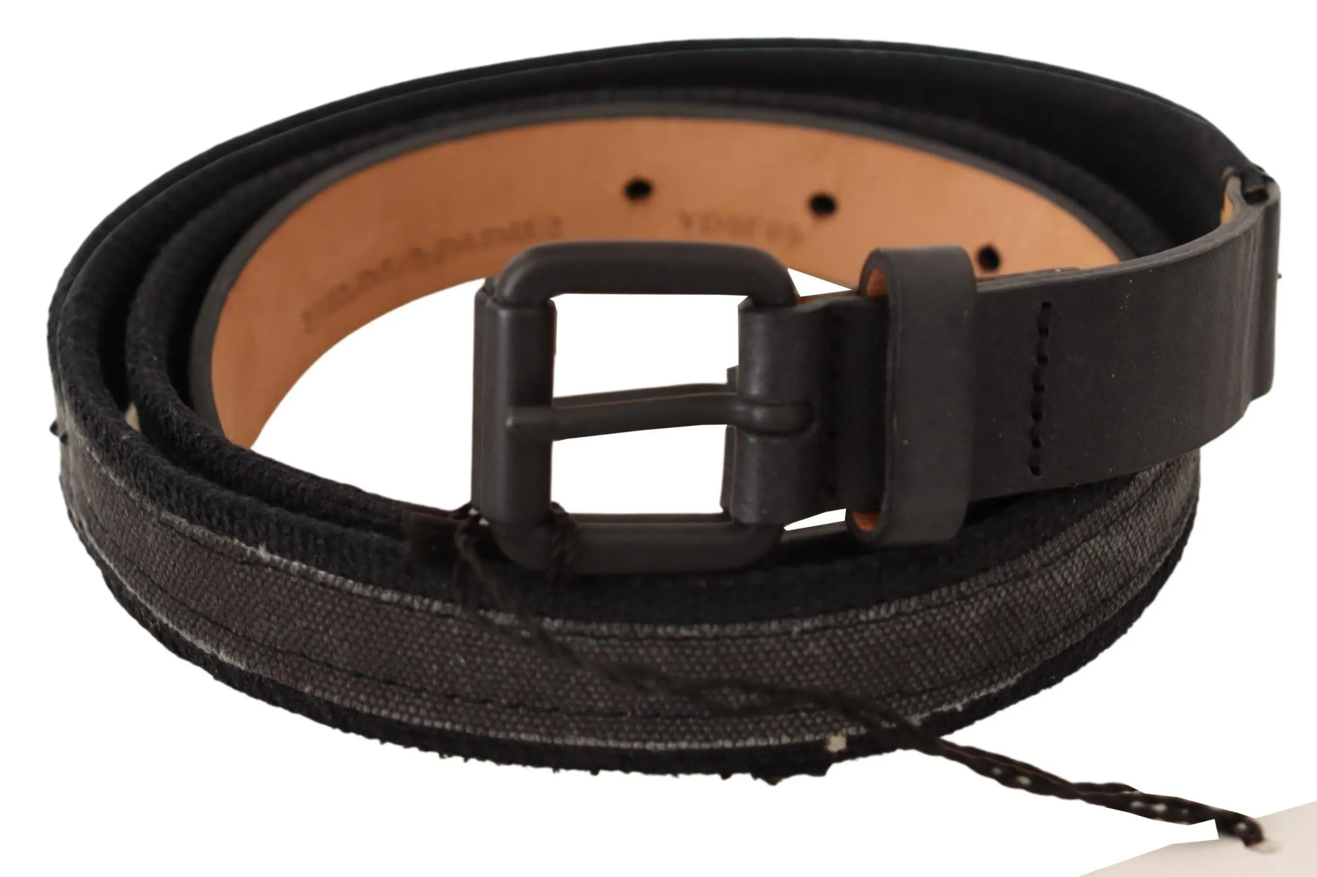 Ermanno Scervino Women's Classic Black Leather Belt with Buckle Fastening