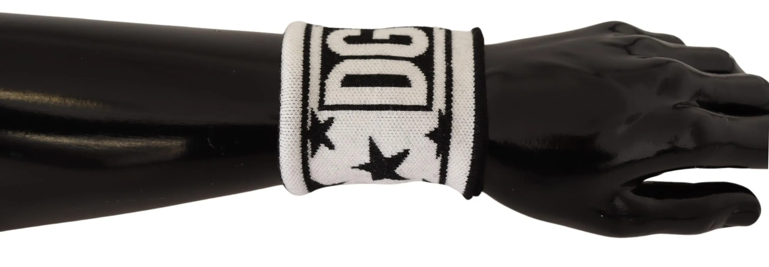 Dolce & Gabbana Men's Elegant Monochrome Wool Wristband Set