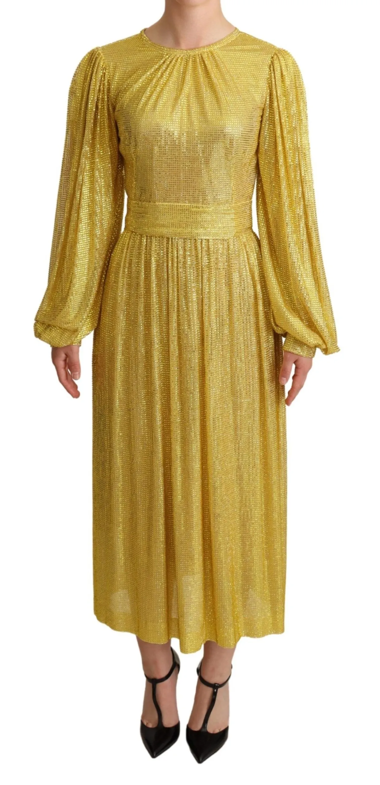 Dolce & Gabbana Women's Crystal Embellished Pleated Maxi Dress