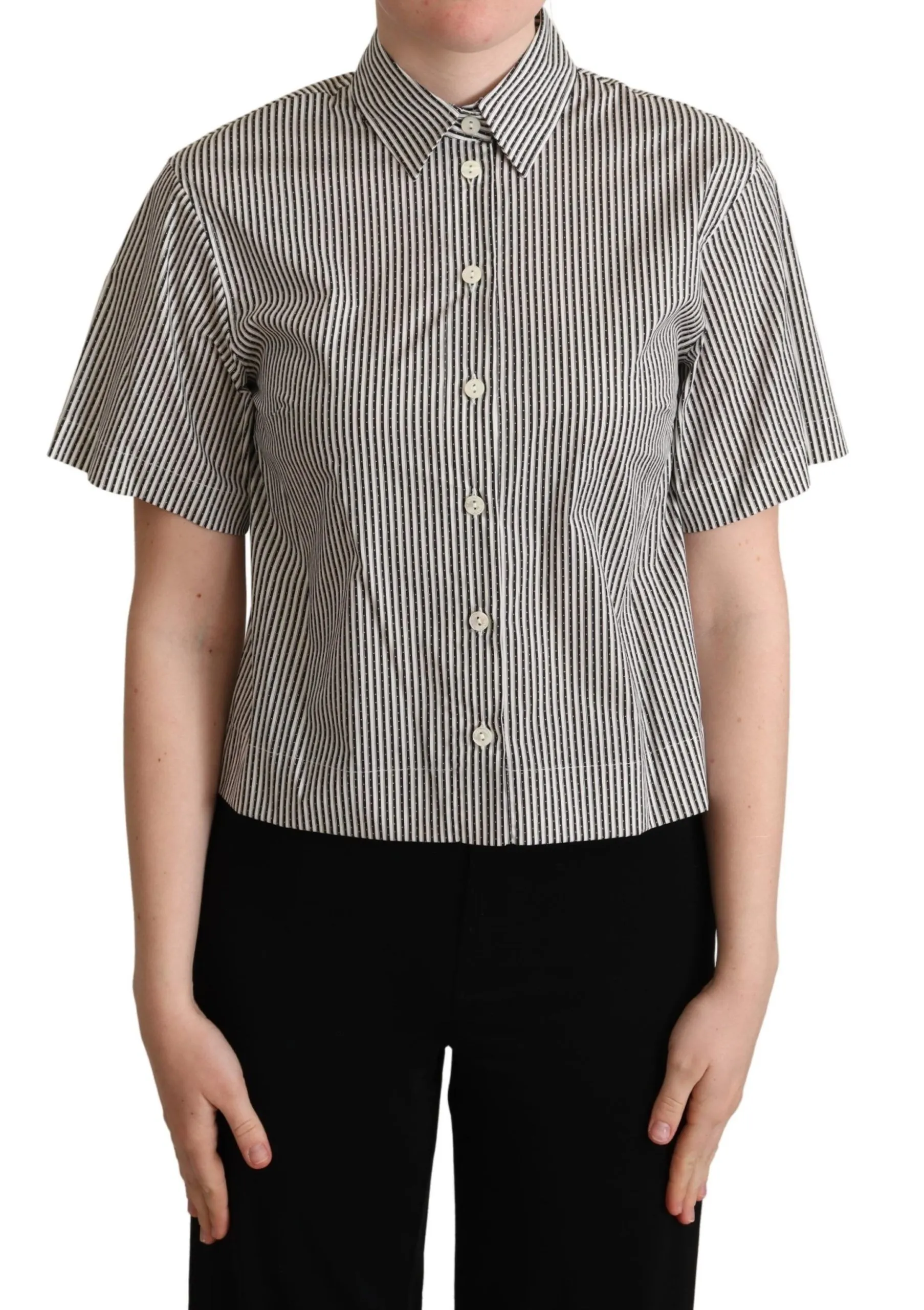 Dolce & Gabbana Women's Elegant Striped Cotton Polo for Women