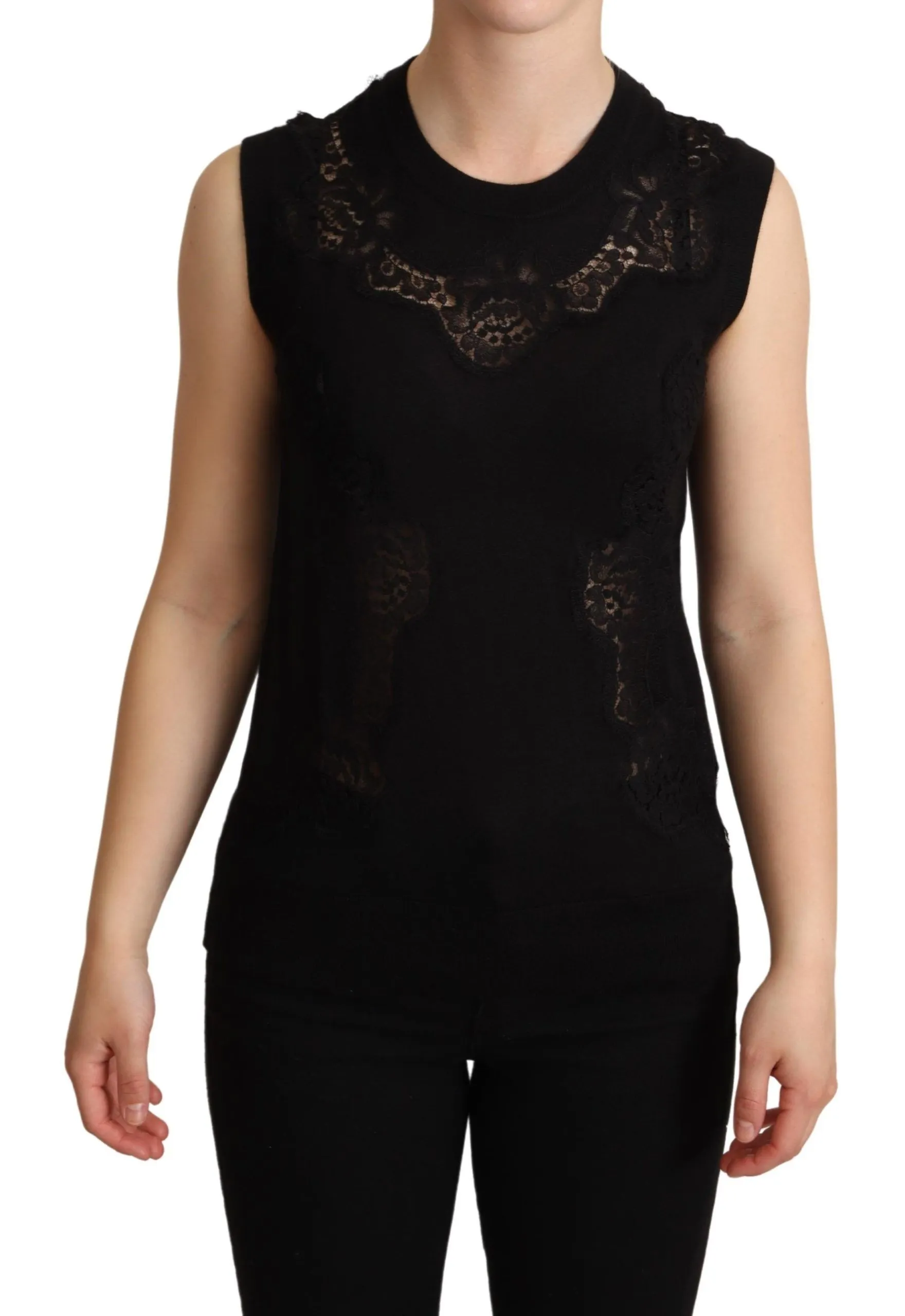 Dolce & Gabbana Women's Elegant Sleeveless Cashmere Blend Top