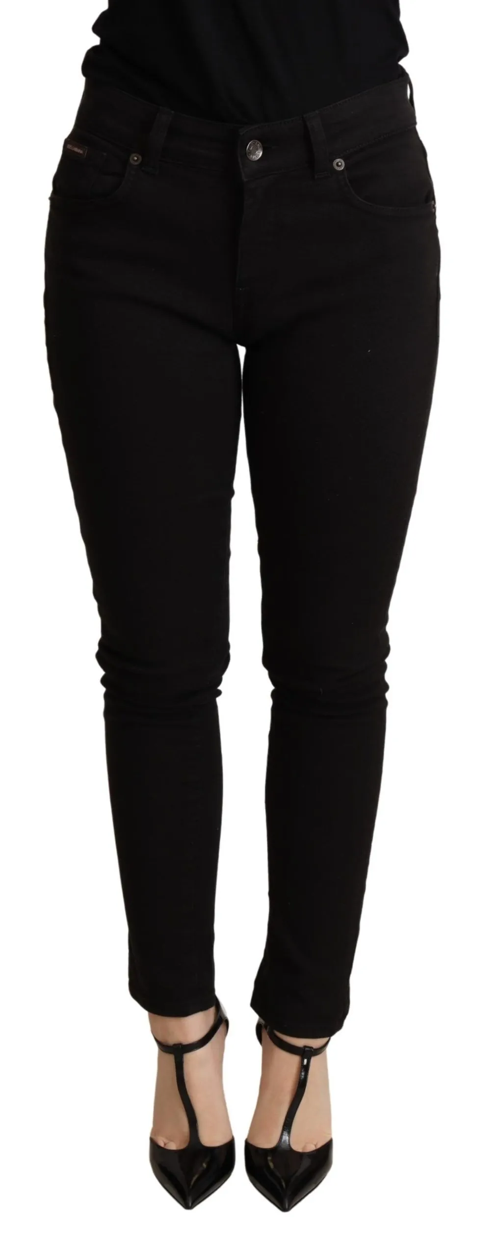 Dolce & Gabbana Women's Elegant Slim Black Skinny Jeans