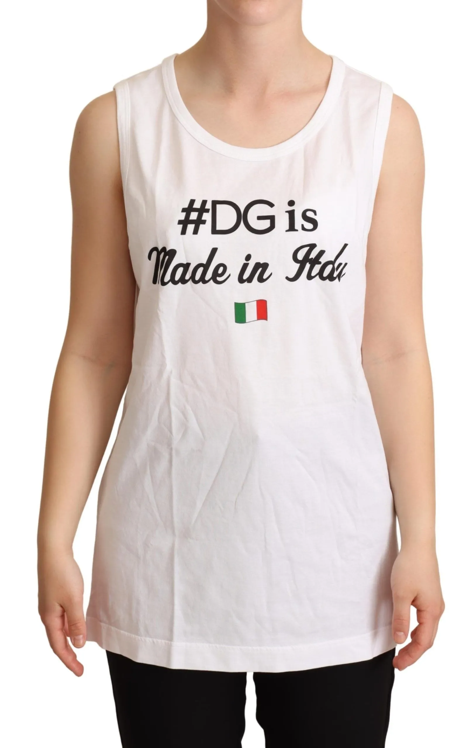 Dolce & Gabbana Women's Elegant Sleeveless Cotton Tank Top