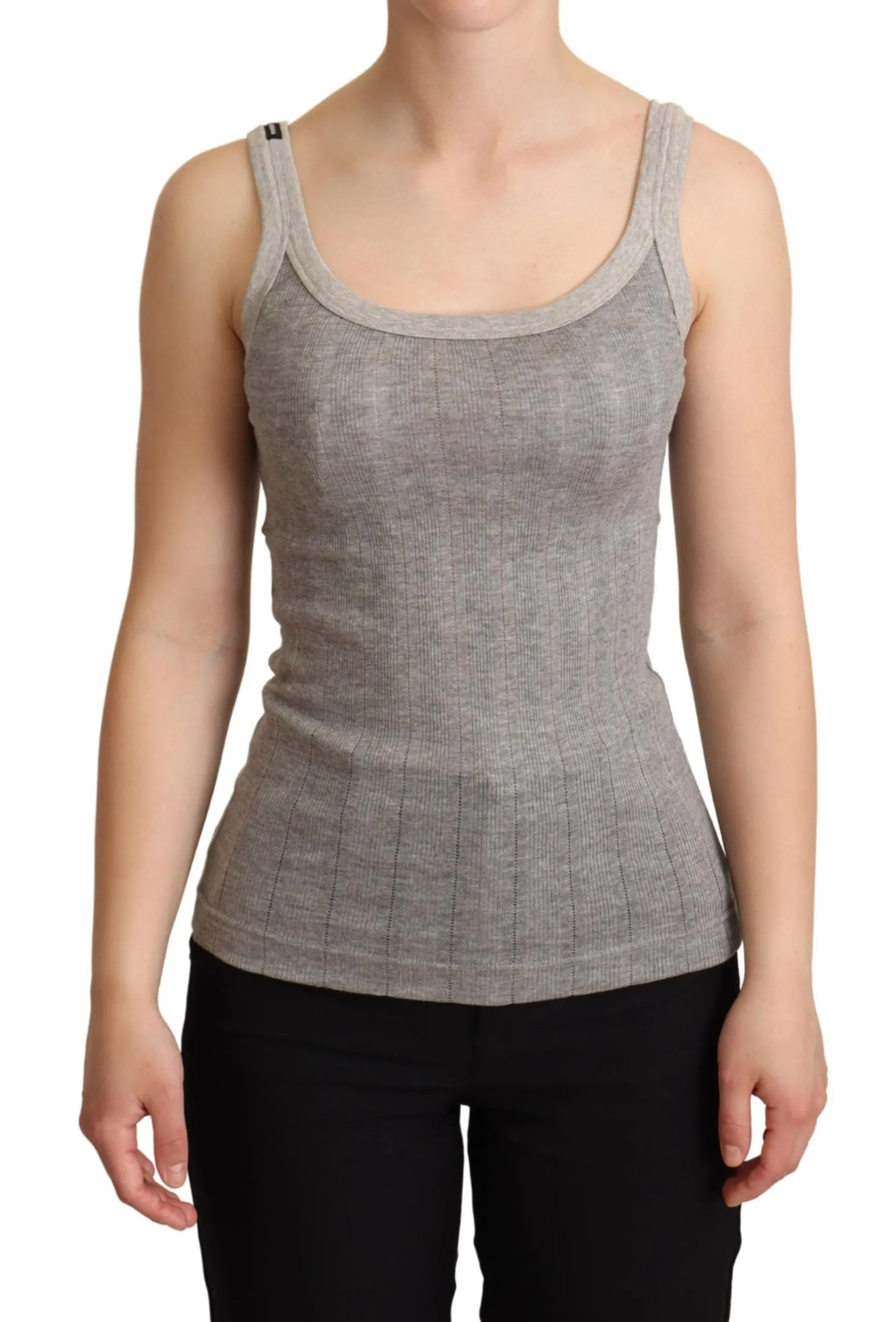 Dolce & Gabbana Women's Chic Sleeveless Gray Tank Top