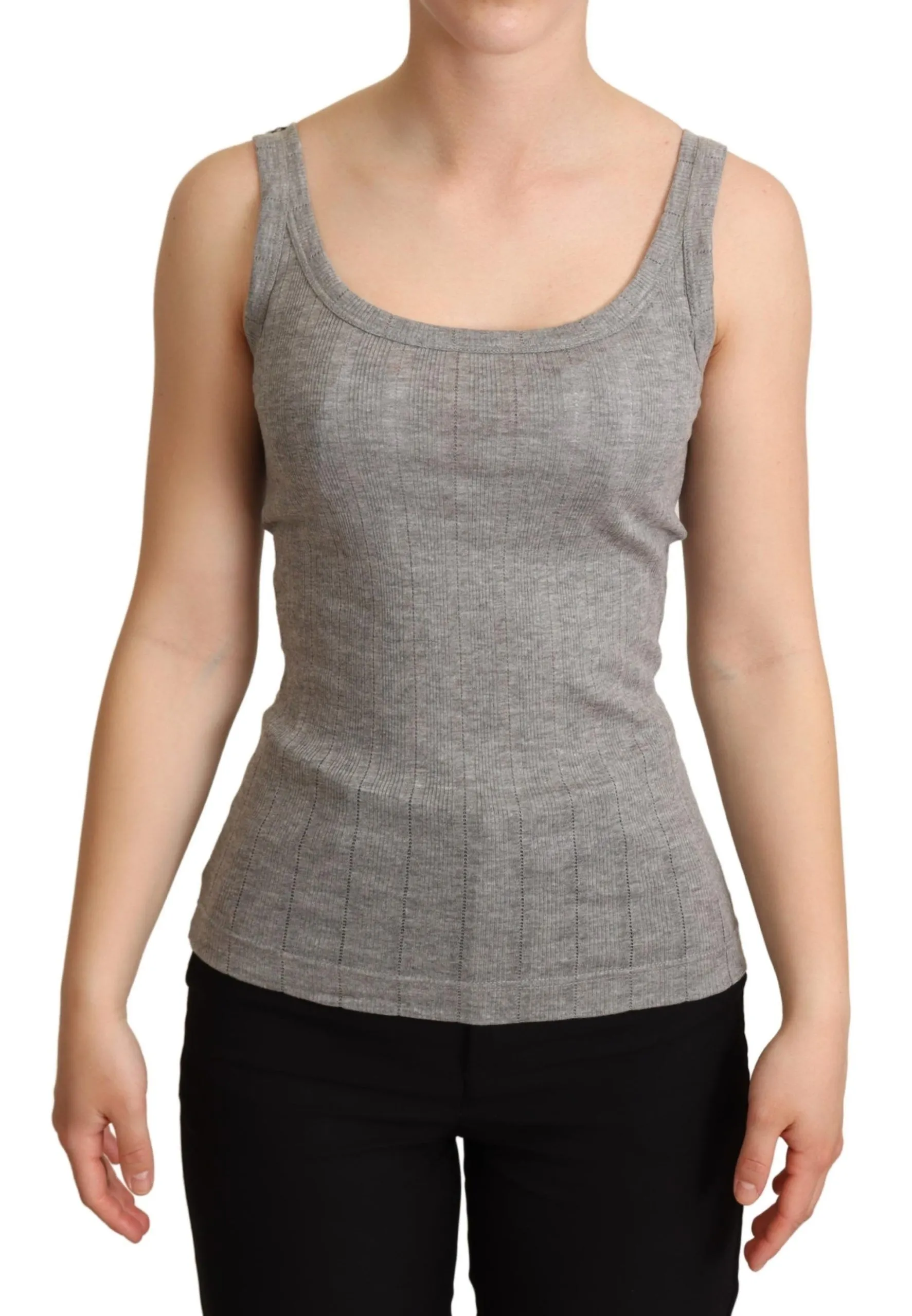 Dolce & Gabbana Women's Elegant Sleeveless Gray Tank Top