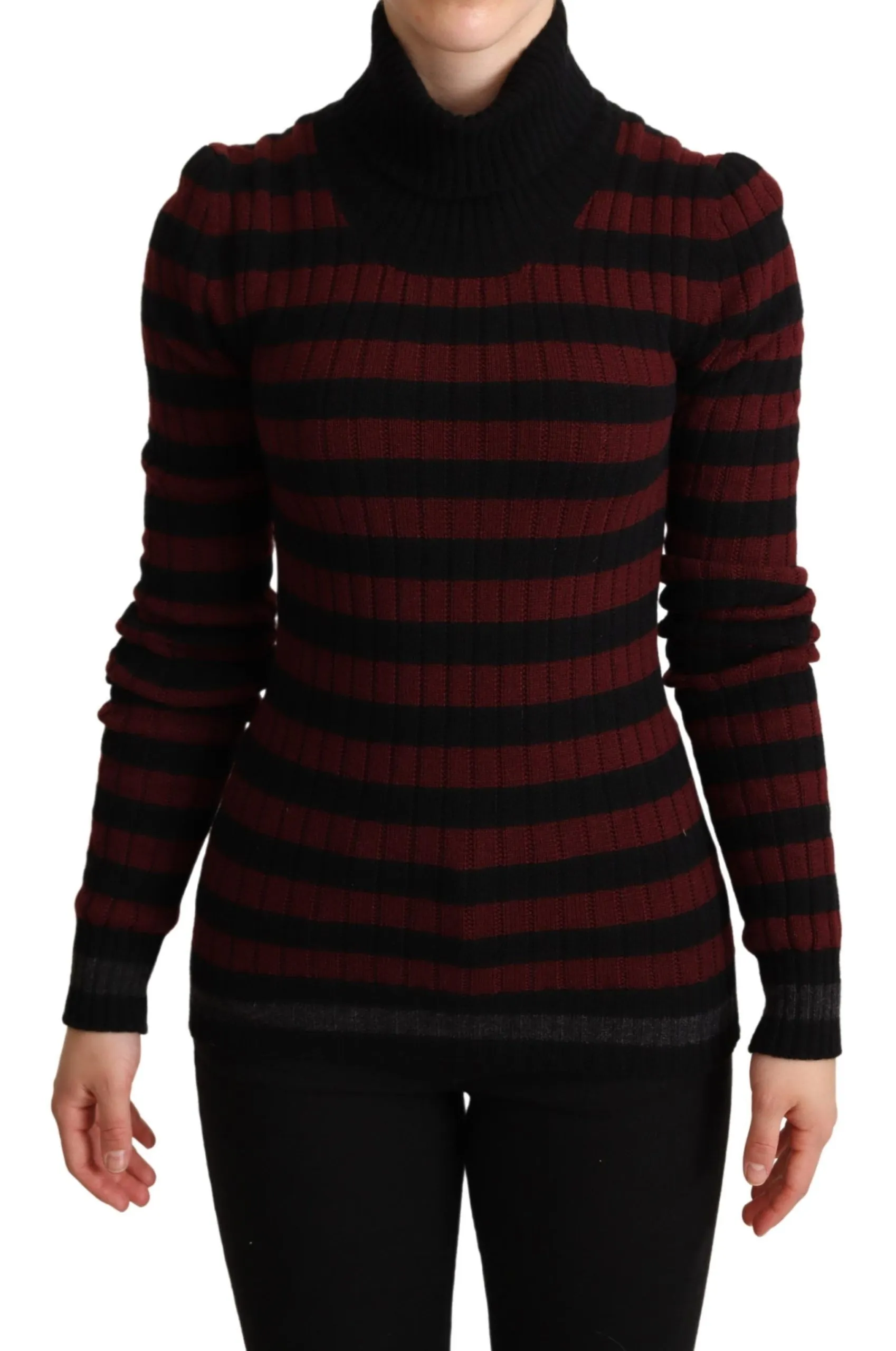 Dolce & Gabbana Women's Chic Striped Wool-Cashmere Sweater