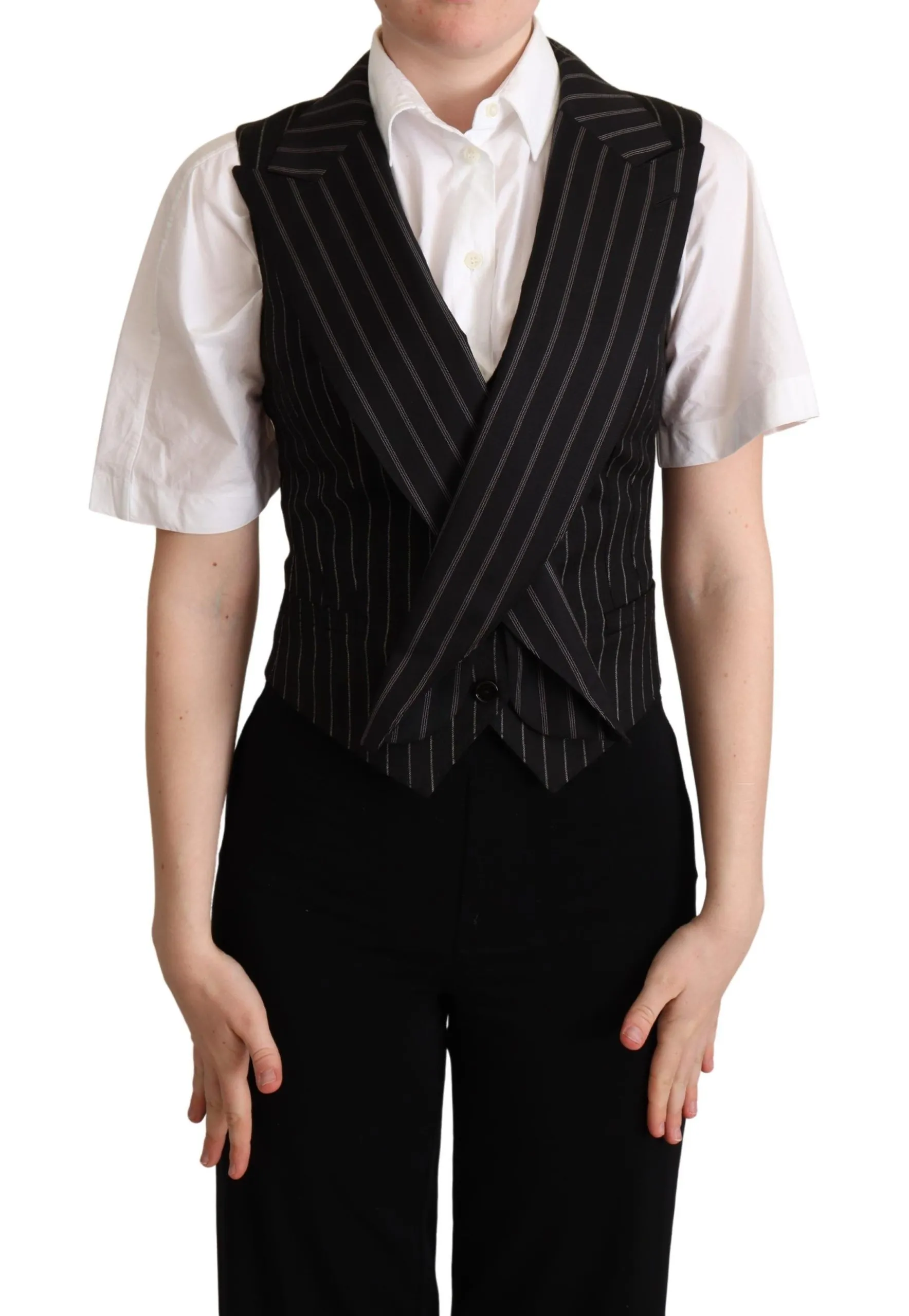 Dolce & Gabbana Women's Elegant Leopard Print Waistcoat  Sleeveless Vest