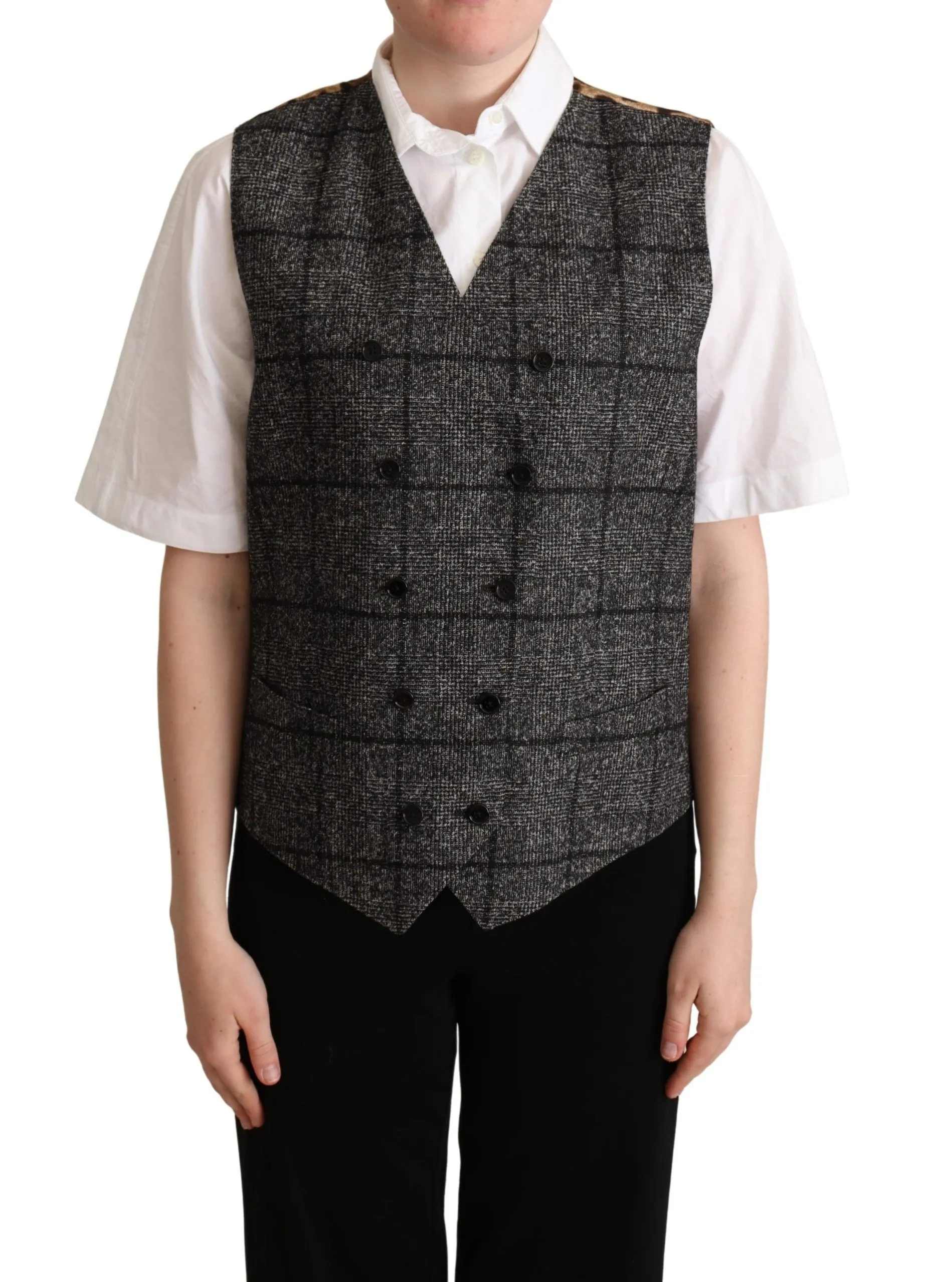 Dolce & Gabbana Women's Elegant Leopard Print Sleeveless Vest