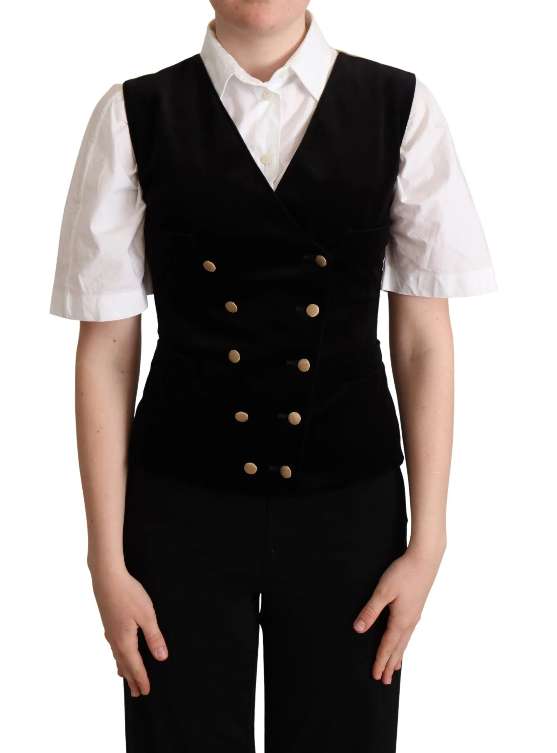 Dolce & Gabbana Women's Elegant Sleeveless Velvet Waistcoat