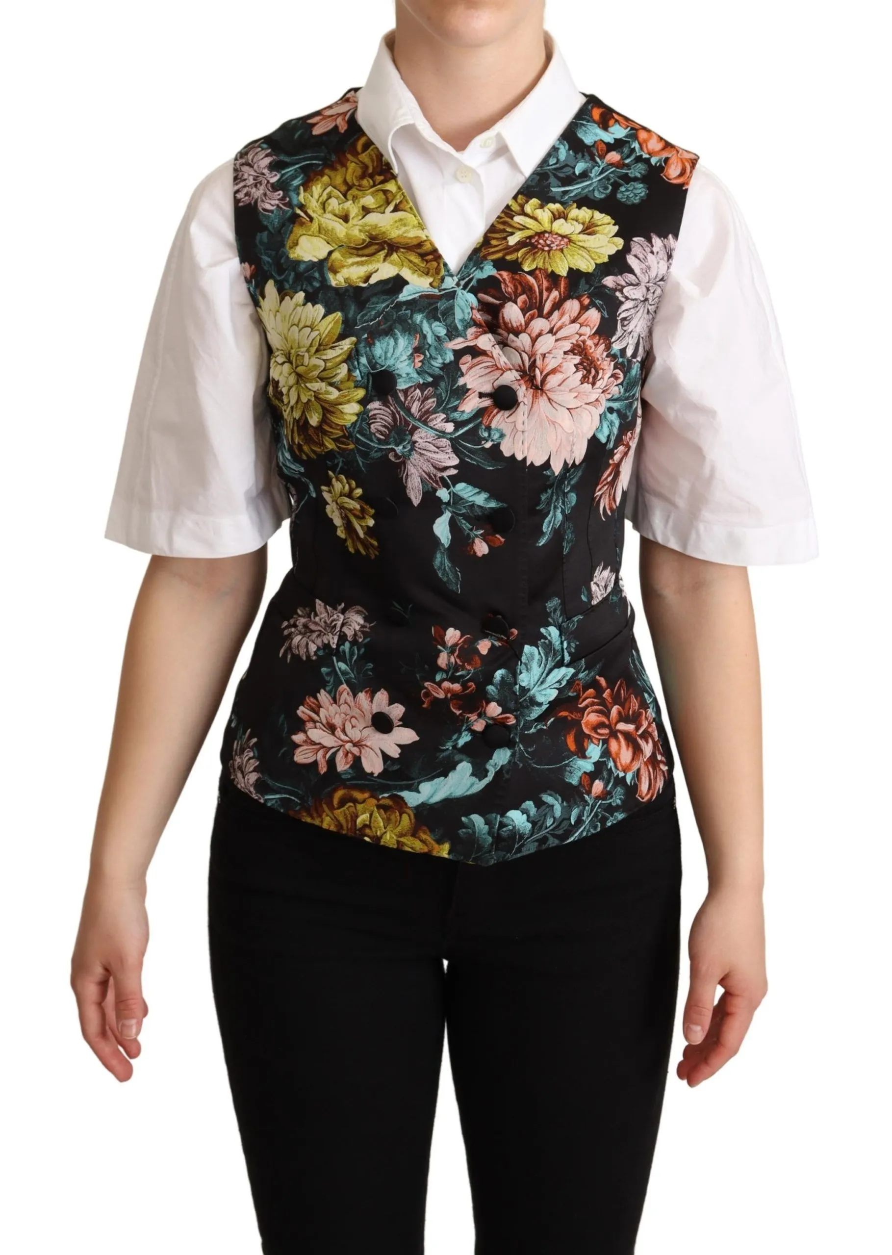 Dolce & Gabbana Women's Exquisite Floral Jacquard Waistcoat