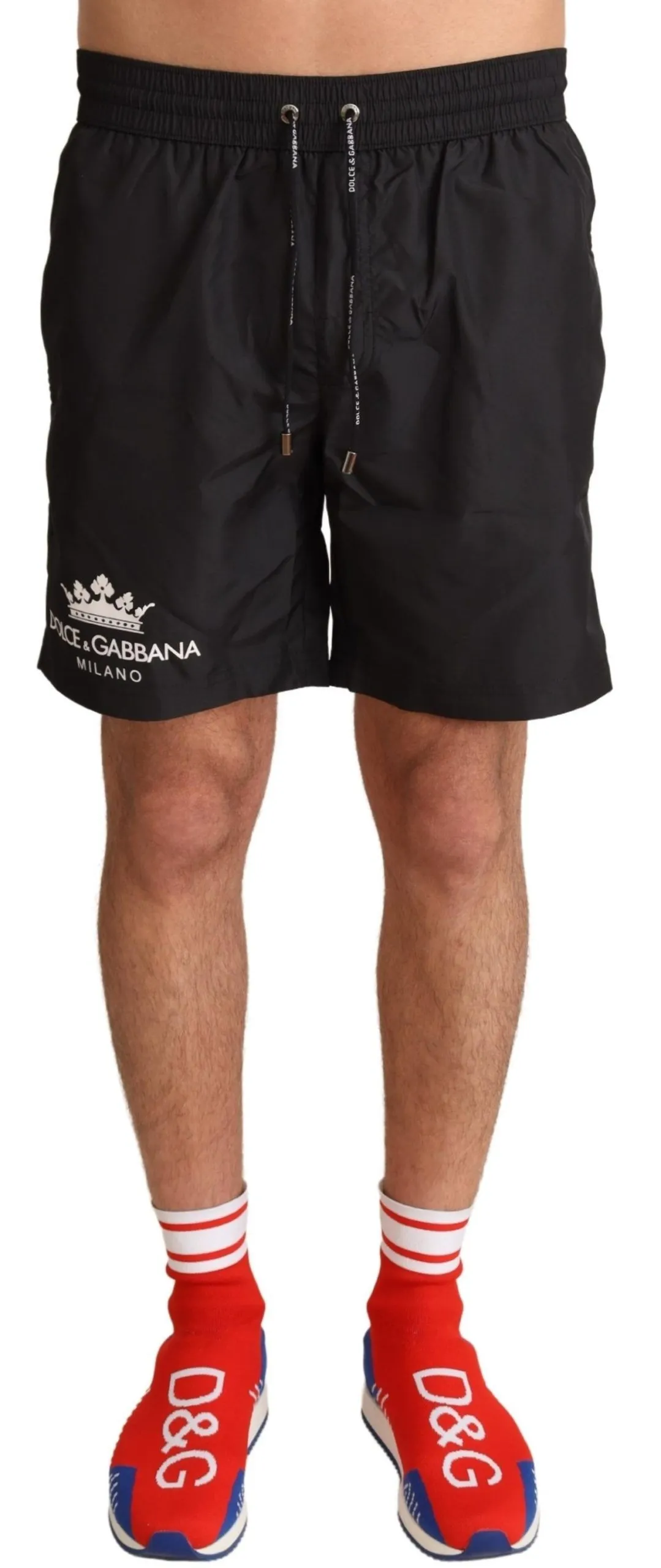 Dolce & Gabbana Men's Elegant Crown Motive Swim Trunks