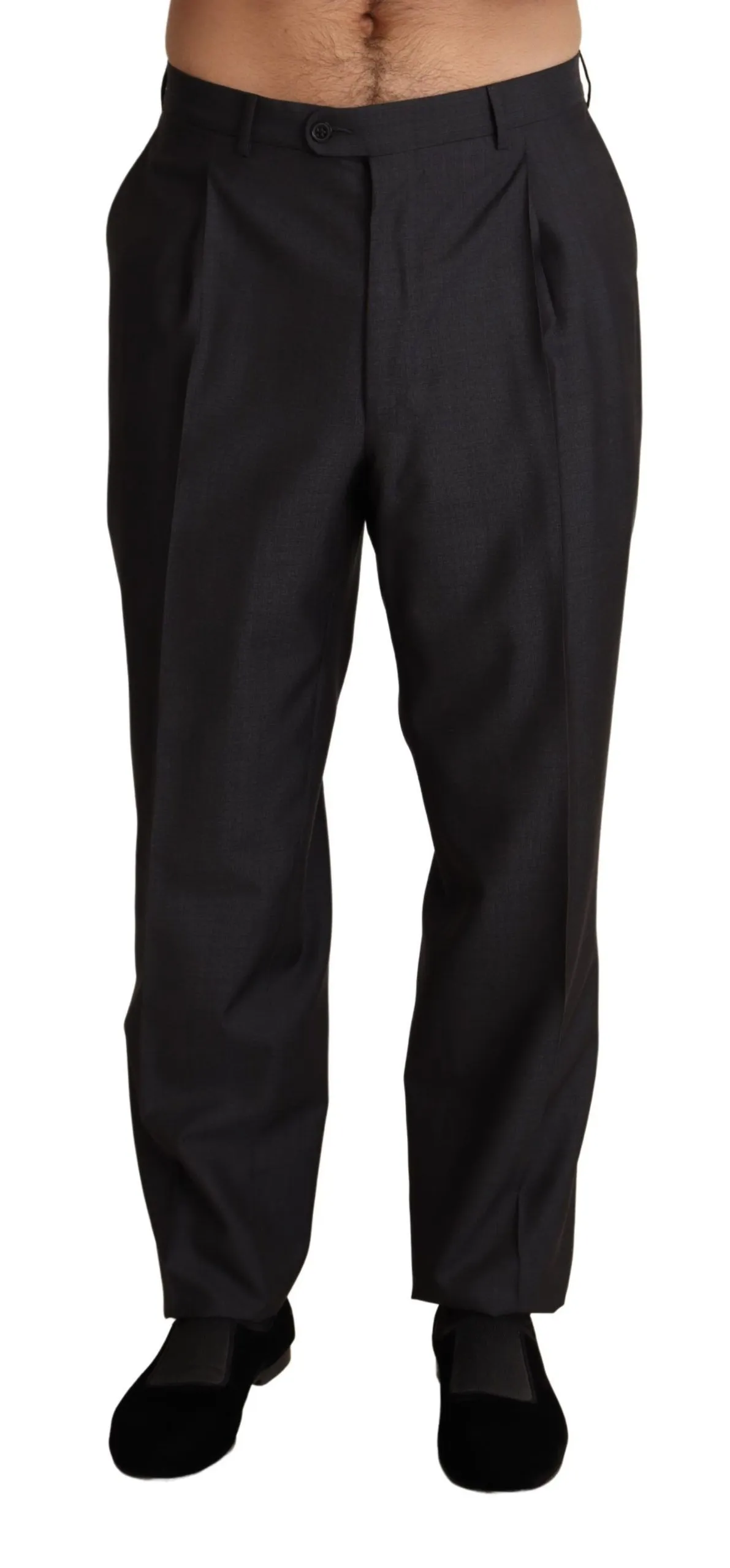 Dolce & Gabbana Men's Elegant Gray Skinny Dress Trousers