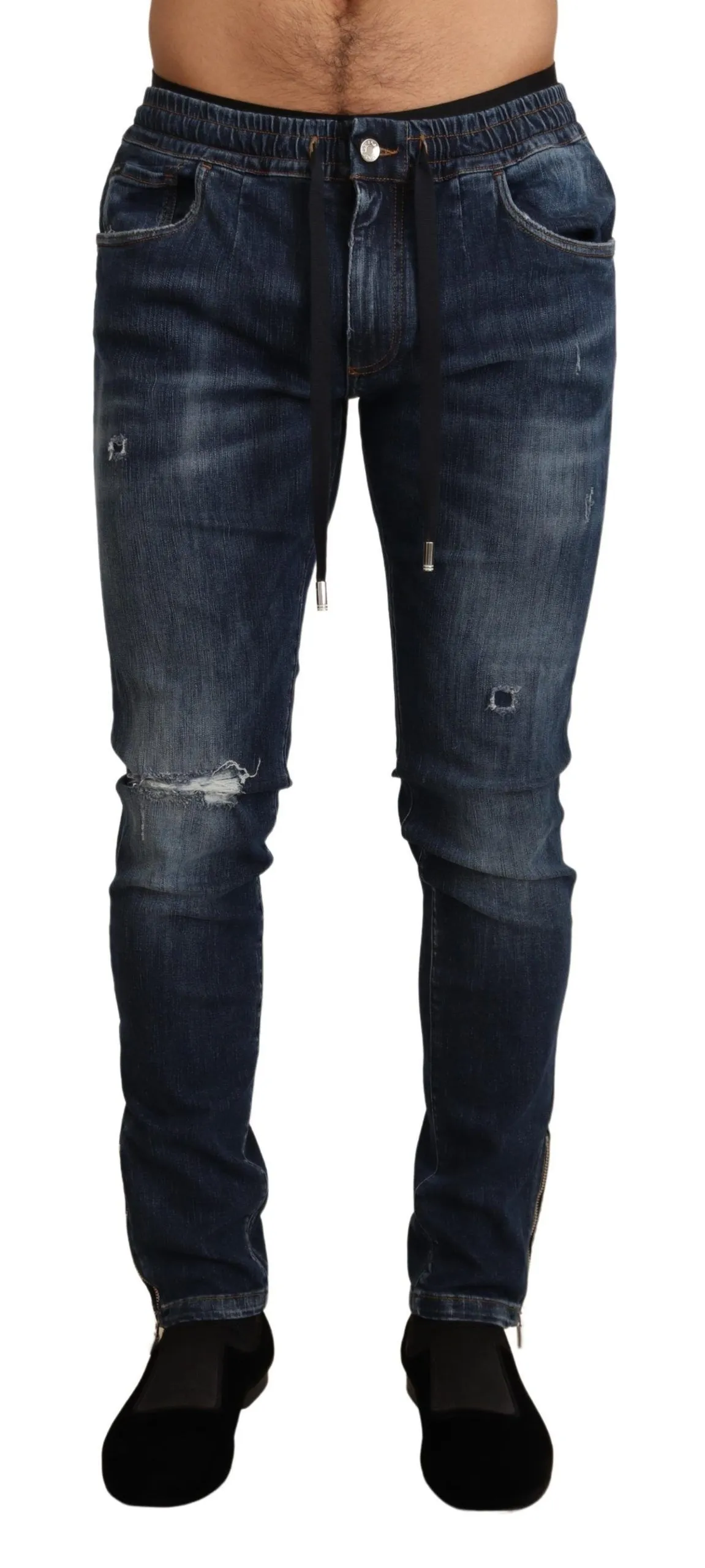 Dolce & Gabbana Men's Elegant Dark Blue Skinny Jeans